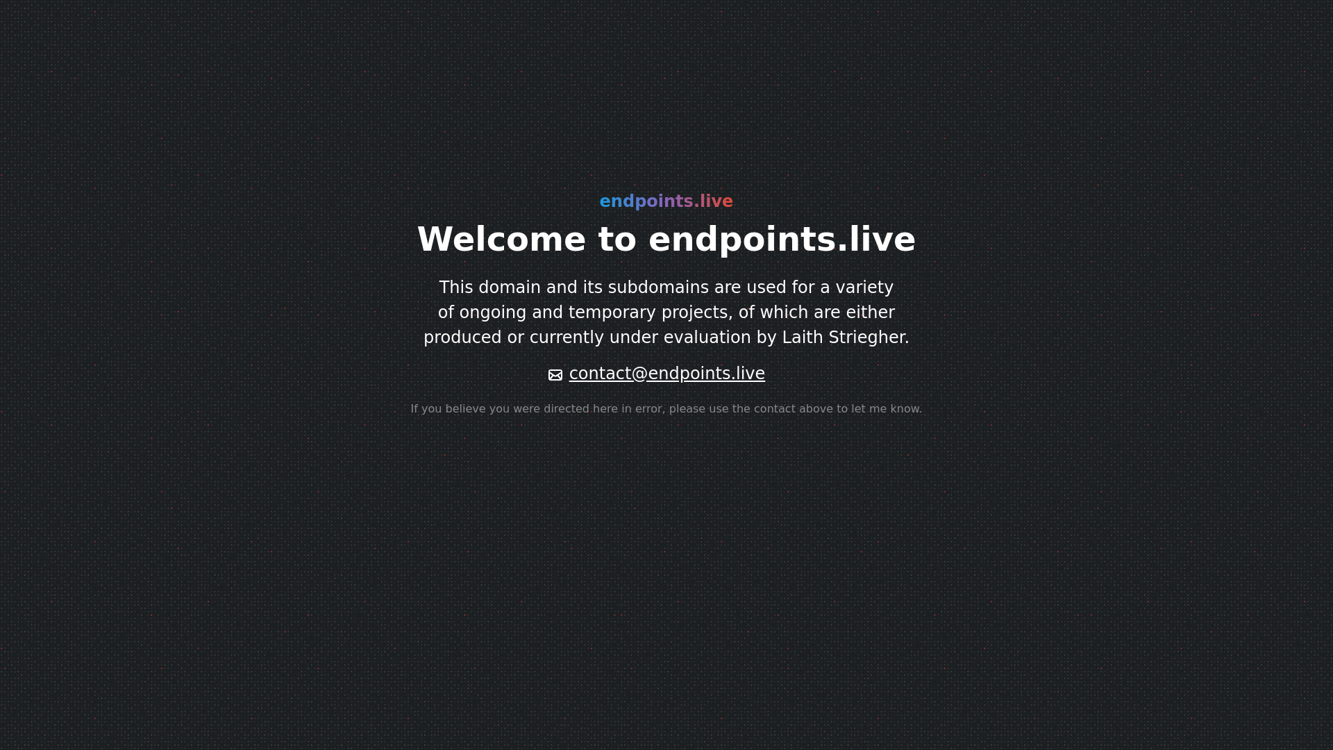 website screenshot of https://endpoints-5sc.pages.dev/
