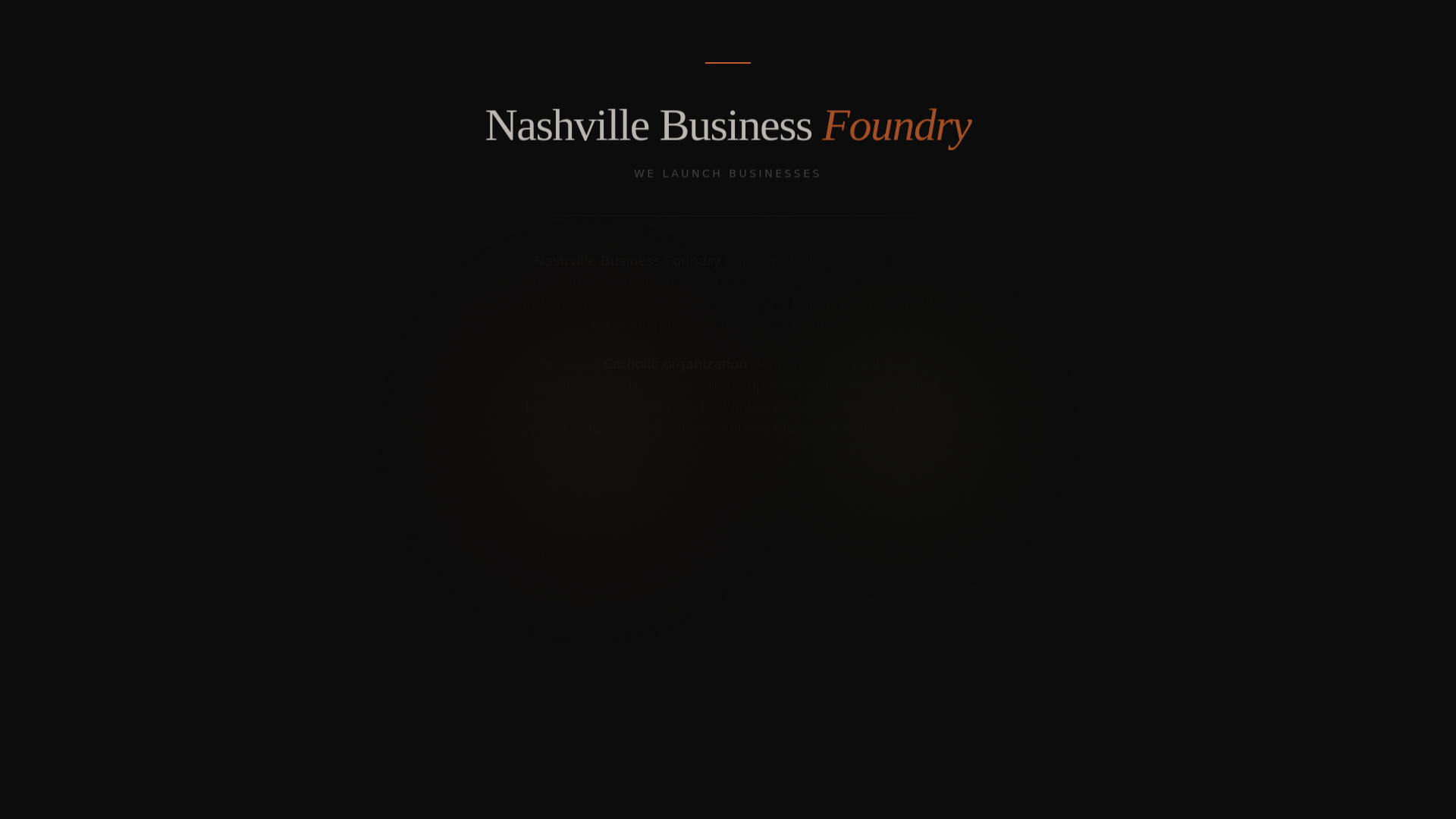 website screenshot of https://nashvillebusinessfoundry.com/