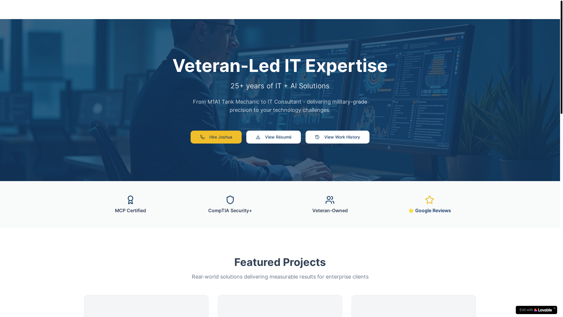 website screenshot of https://joshbing.com/