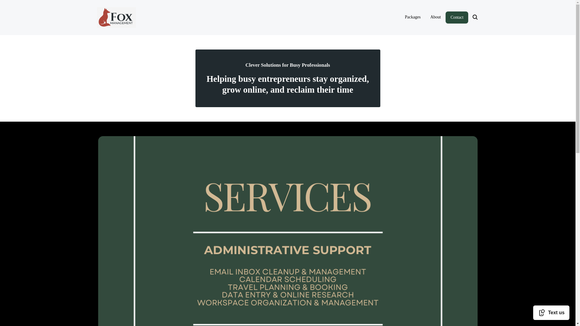 website screenshot of https://thefoxmanagement.com/