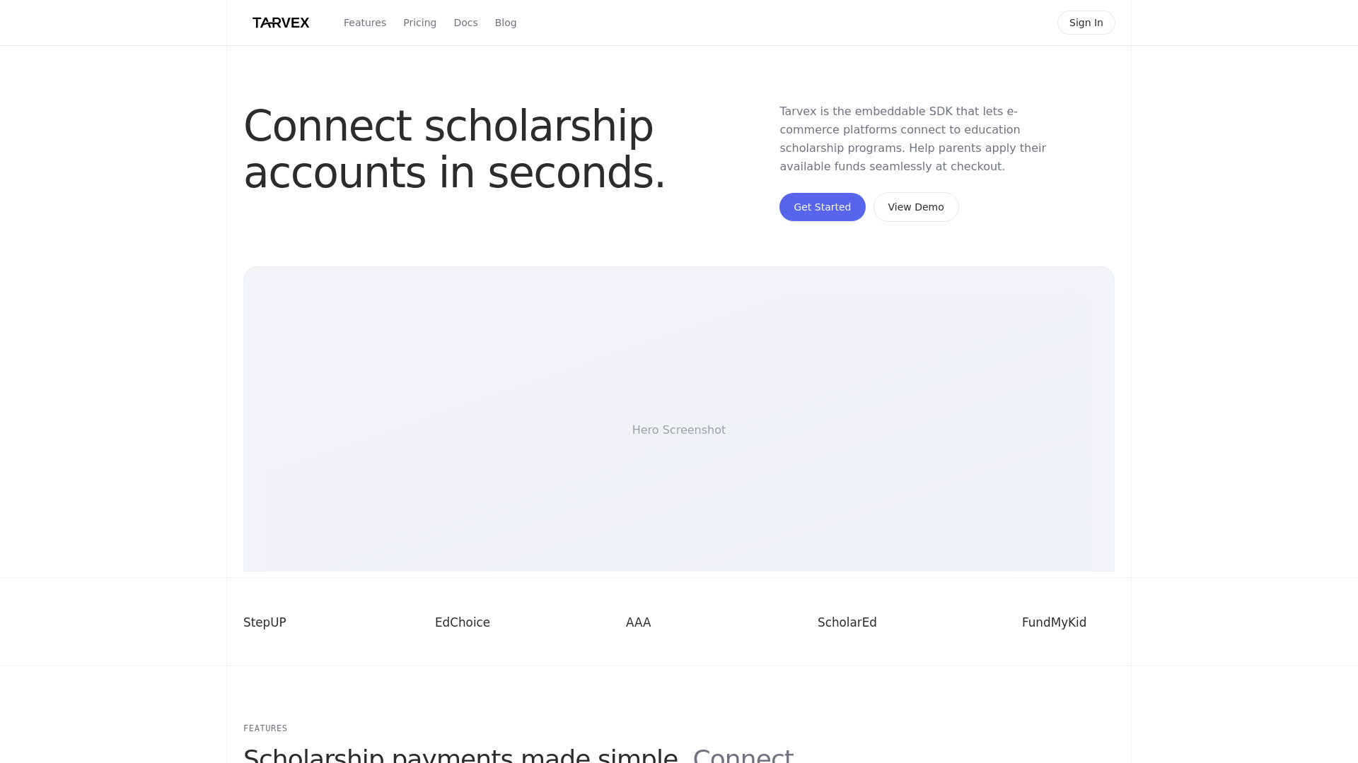 website screenshot of https://tarvex-marketing.pages.dev/