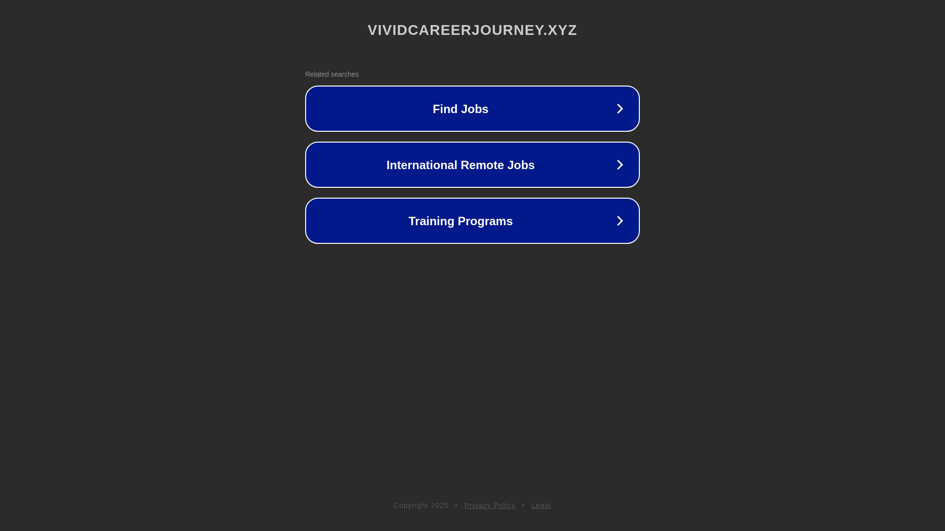 website screenshot of https://vividcareerjourney.xyz/