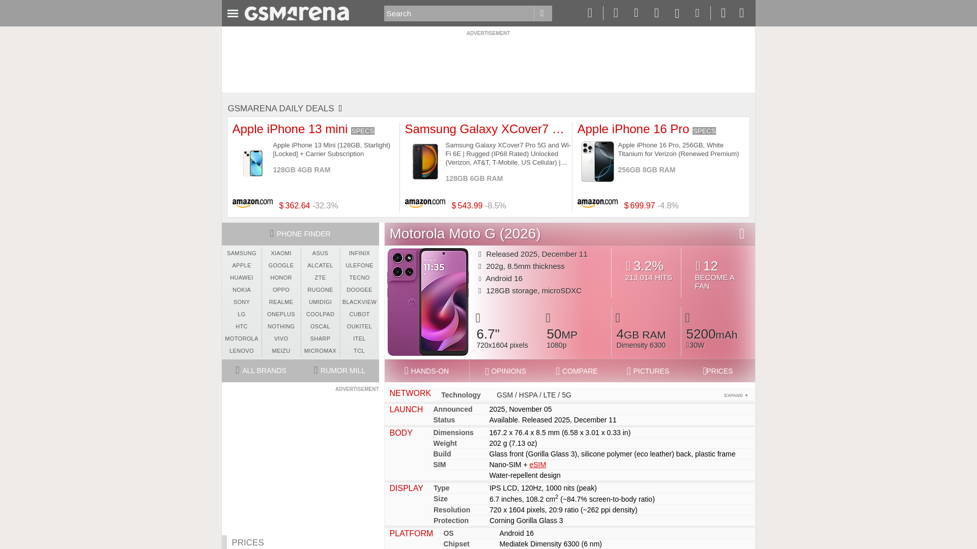 website screenshot of https://www.gsmarena.com/motorola_moto_g_5g_(2026)-14138.php