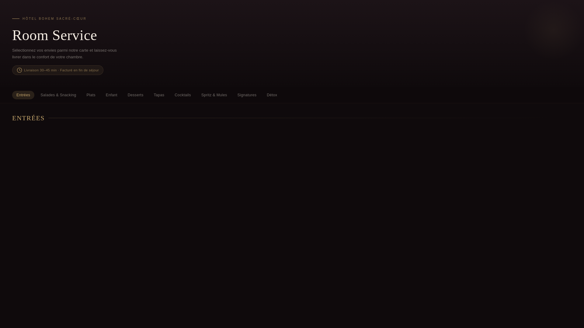 website screenshot of https://bohem-roomservice.pages.dev/