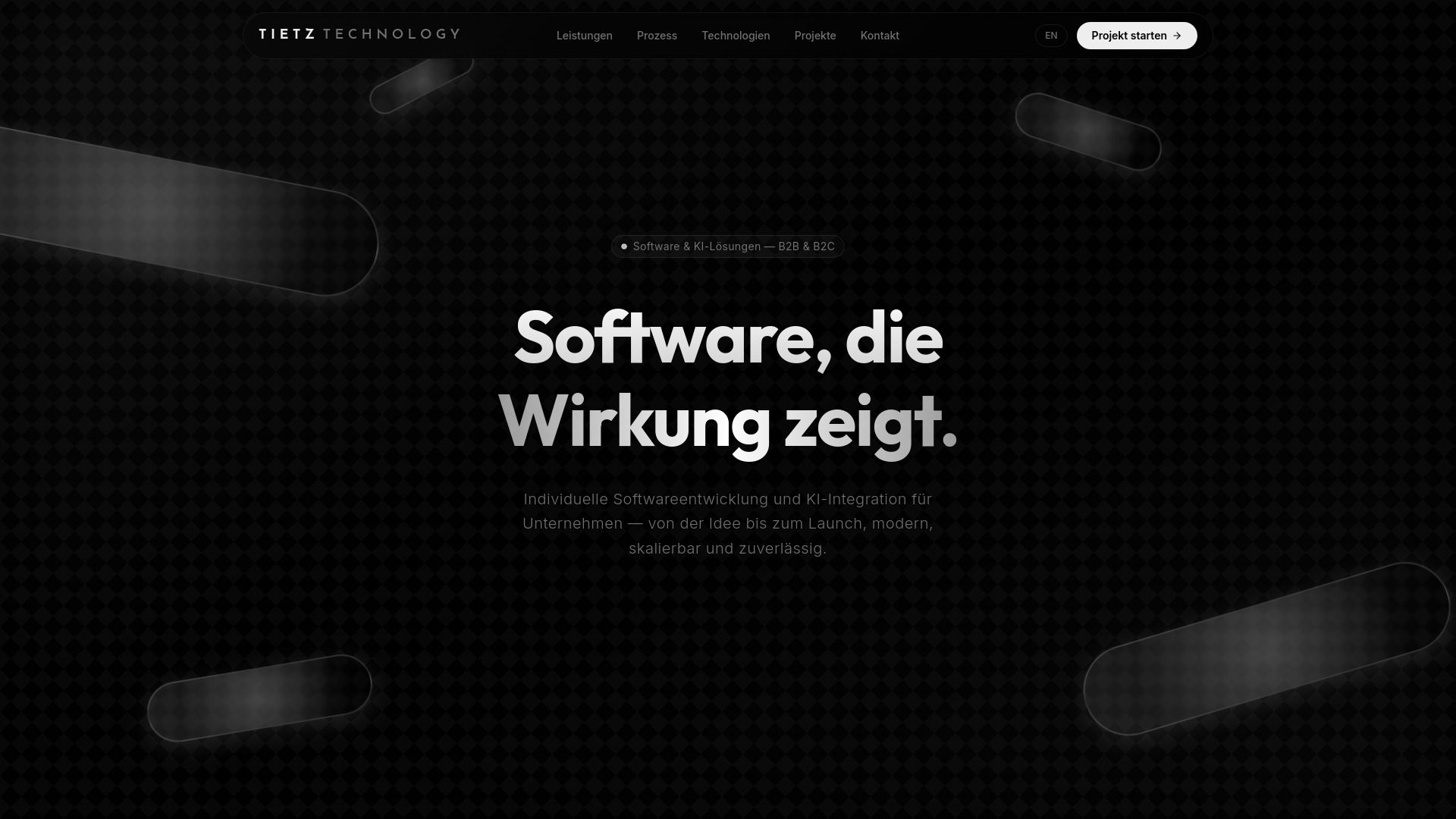 website screenshot of https://tietz.tech