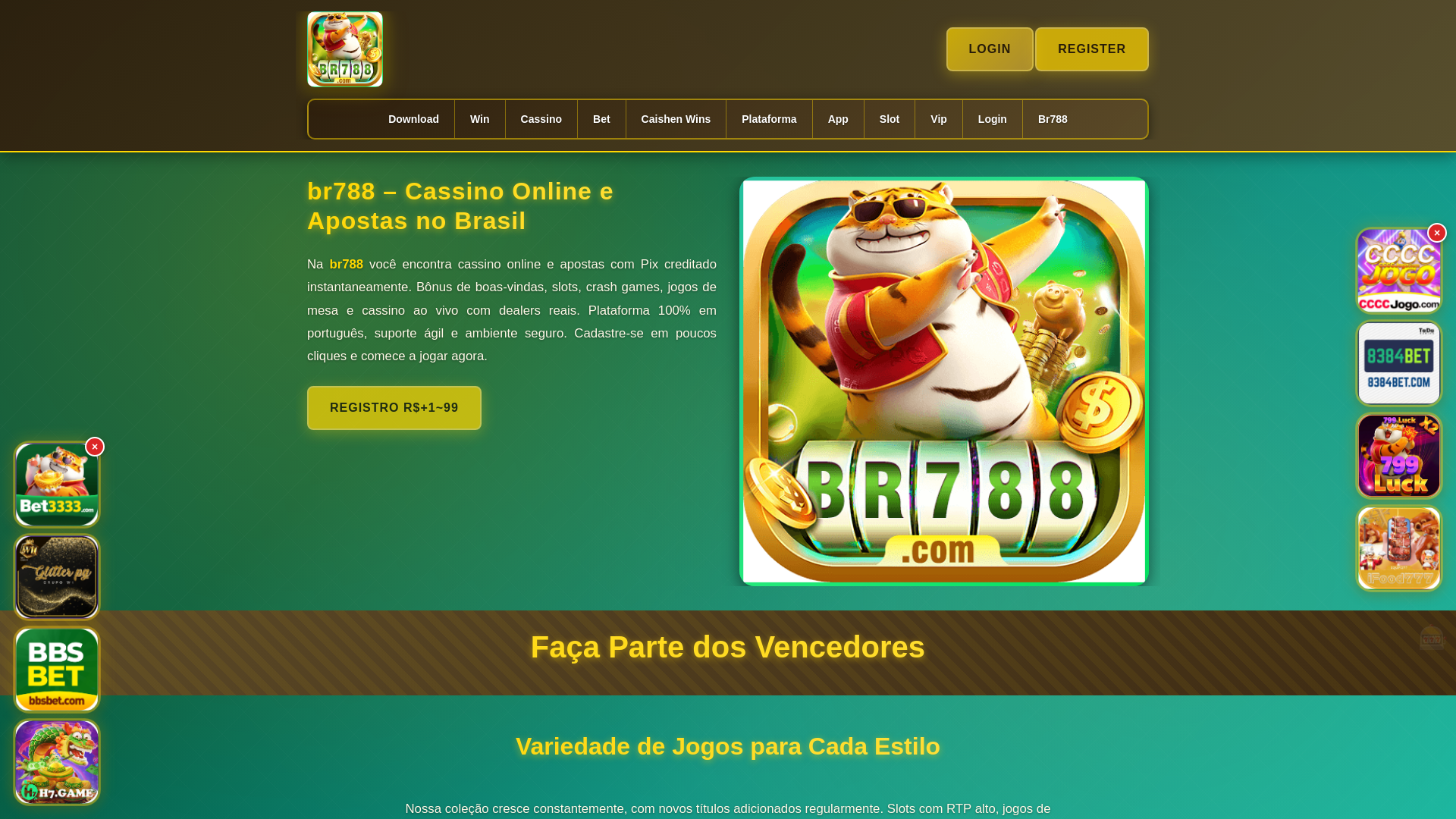 website screenshot of https://br788bet.com.br