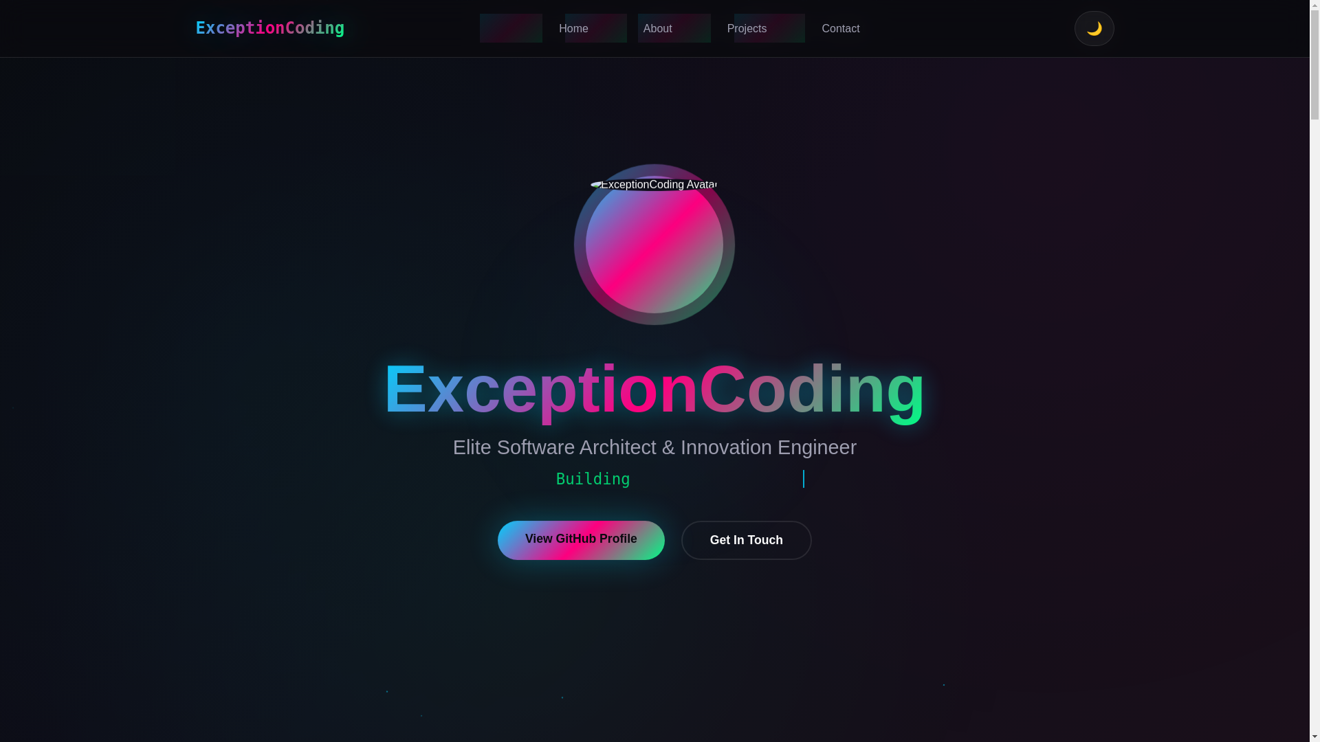 website screenshot of https://exceptioncoding.pages.dev/