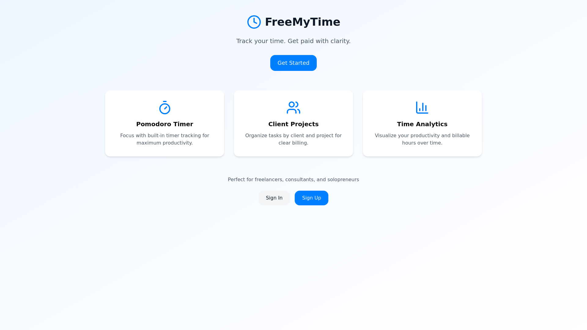 website screenshot of https://freemytime.pages.dev/