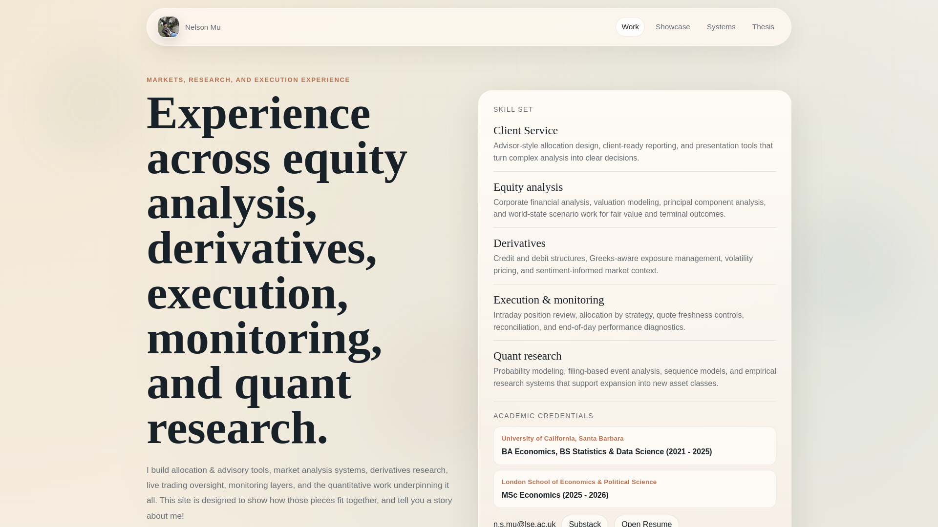 website screenshot of https://nelsonmu.com/