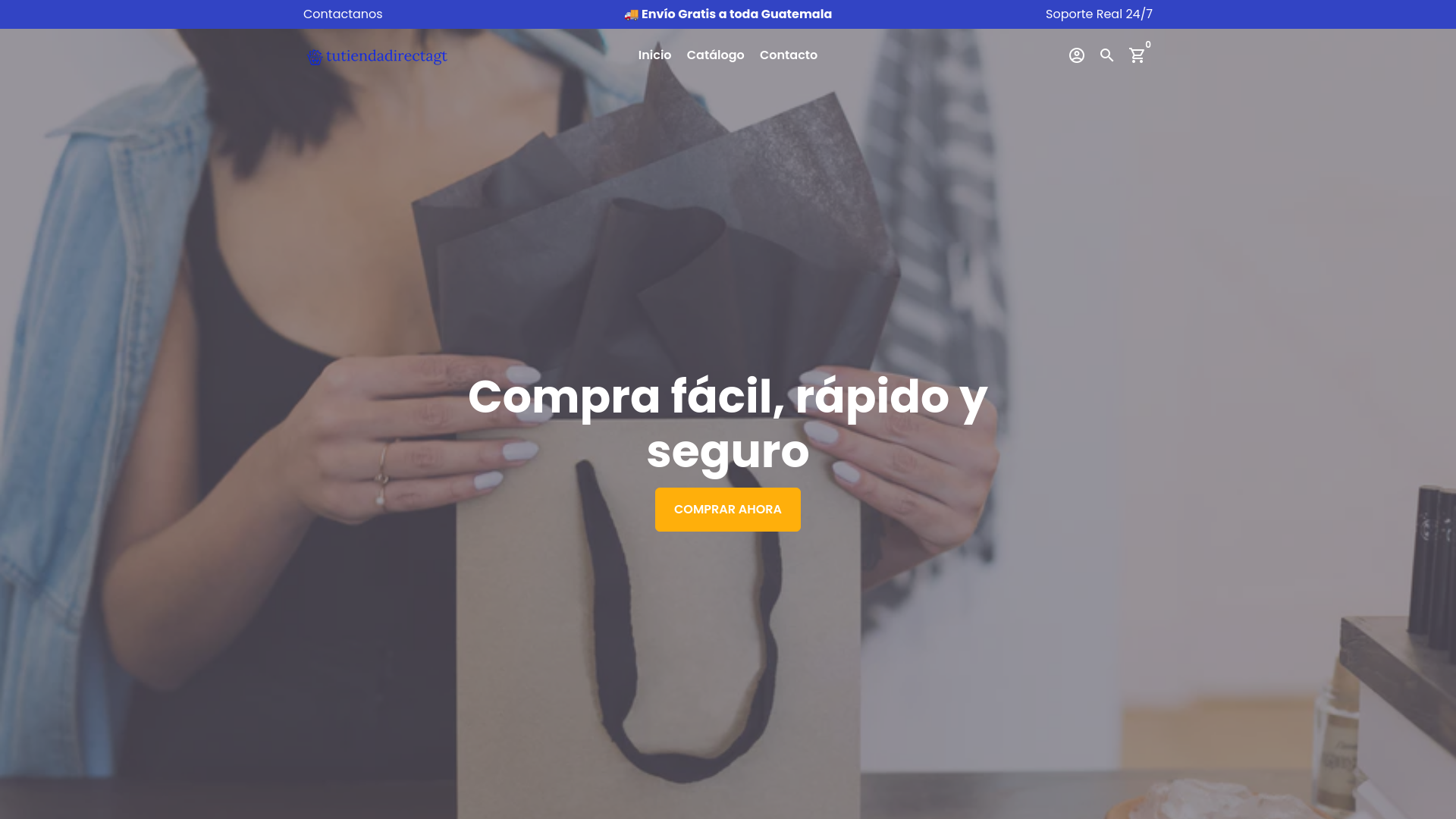 website screenshot of https://tutiendadirectagt.com