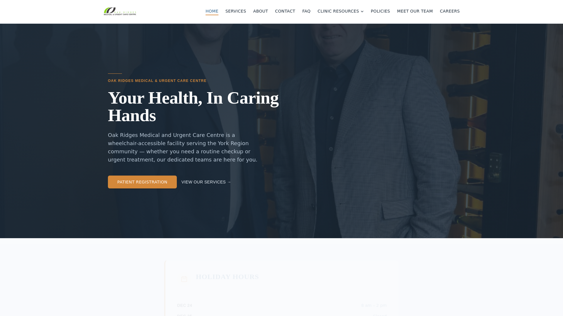 website screenshot of https://1-oakridgesmedicalandurgentcarecentreca.pages.dev/