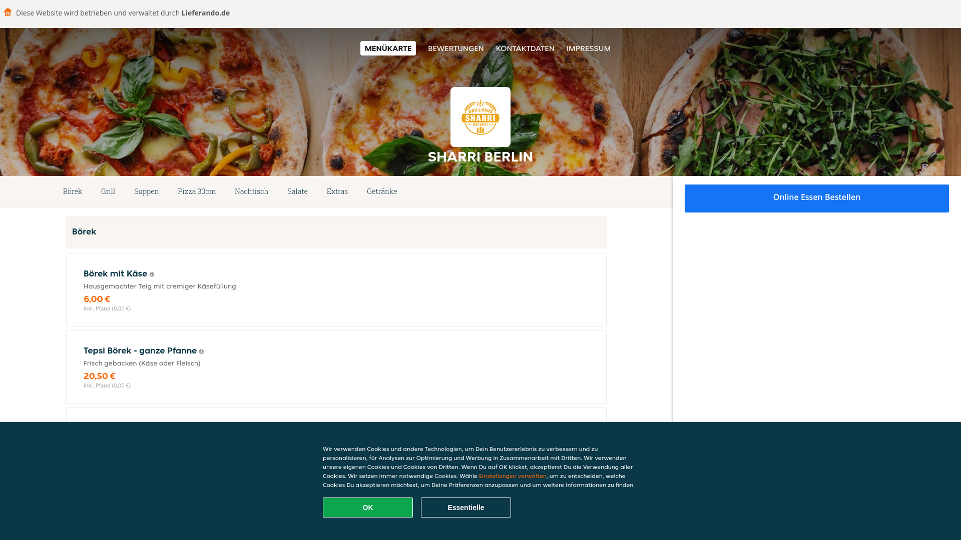 website screenshot of https://sharri-berlin.de/