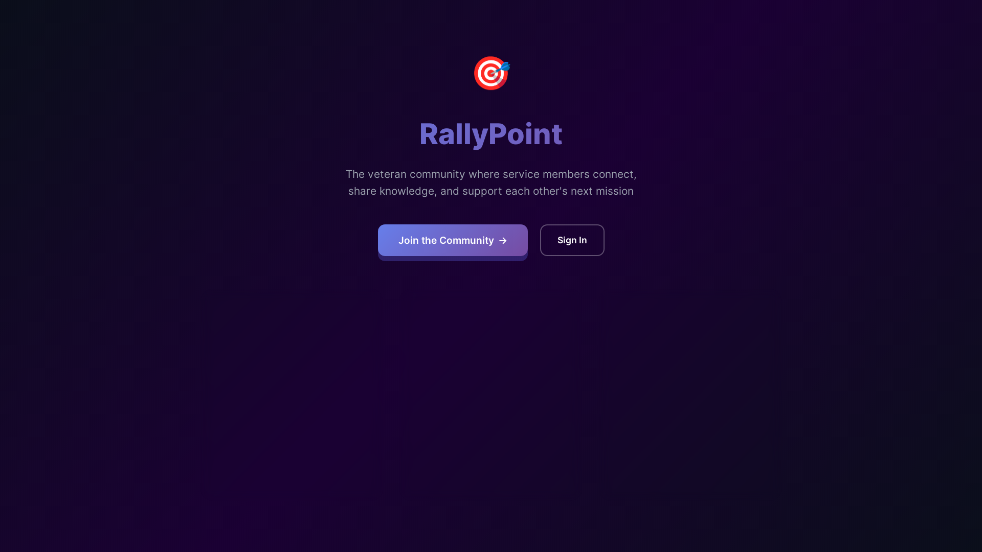 website screenshot of https://therallypoint.us/