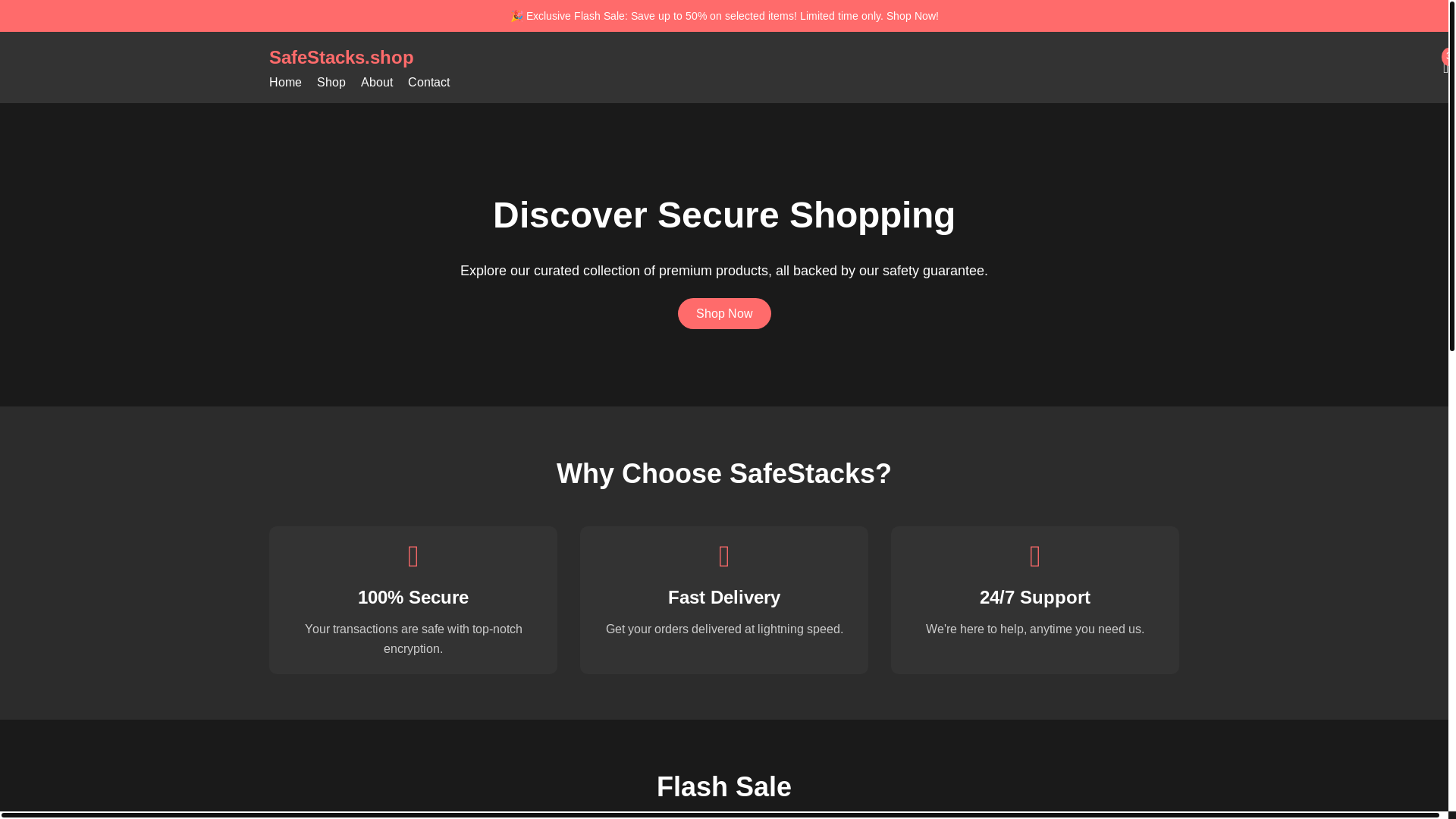website screenshot of https://safestacks.pages.dev/
