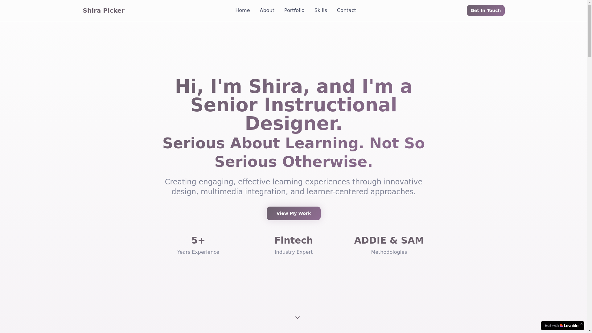 website screenshot of https://shirapicker.me/