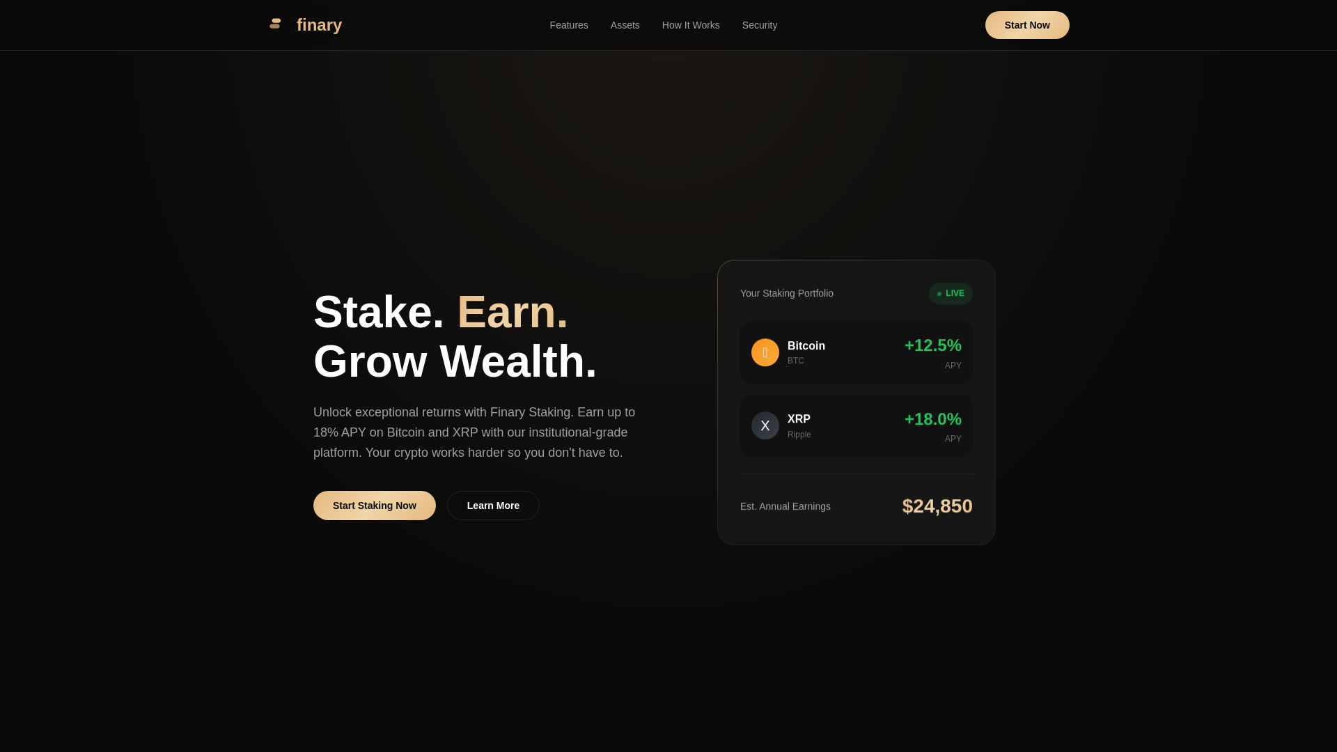 website screenshot of https://staking-finary.com/