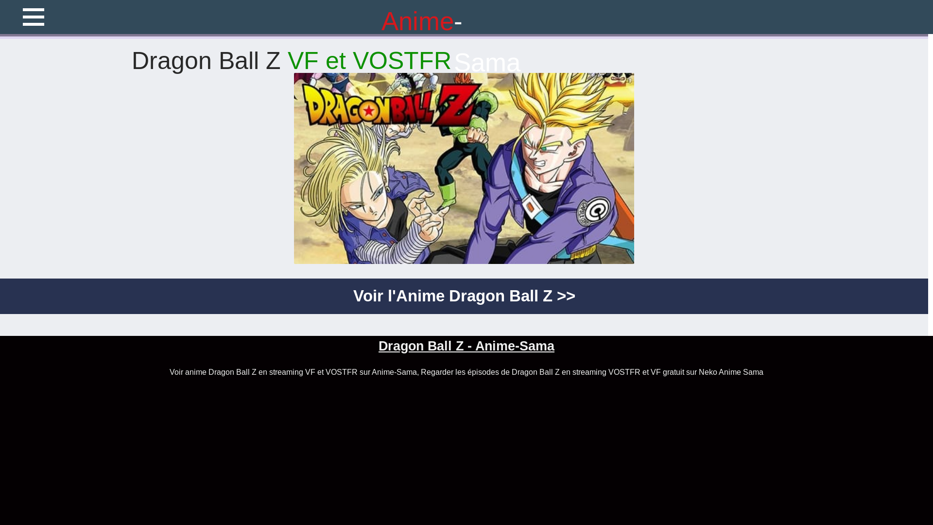 website screenshot of https://anime-sama-dragon-ball-z.pages.dev/
