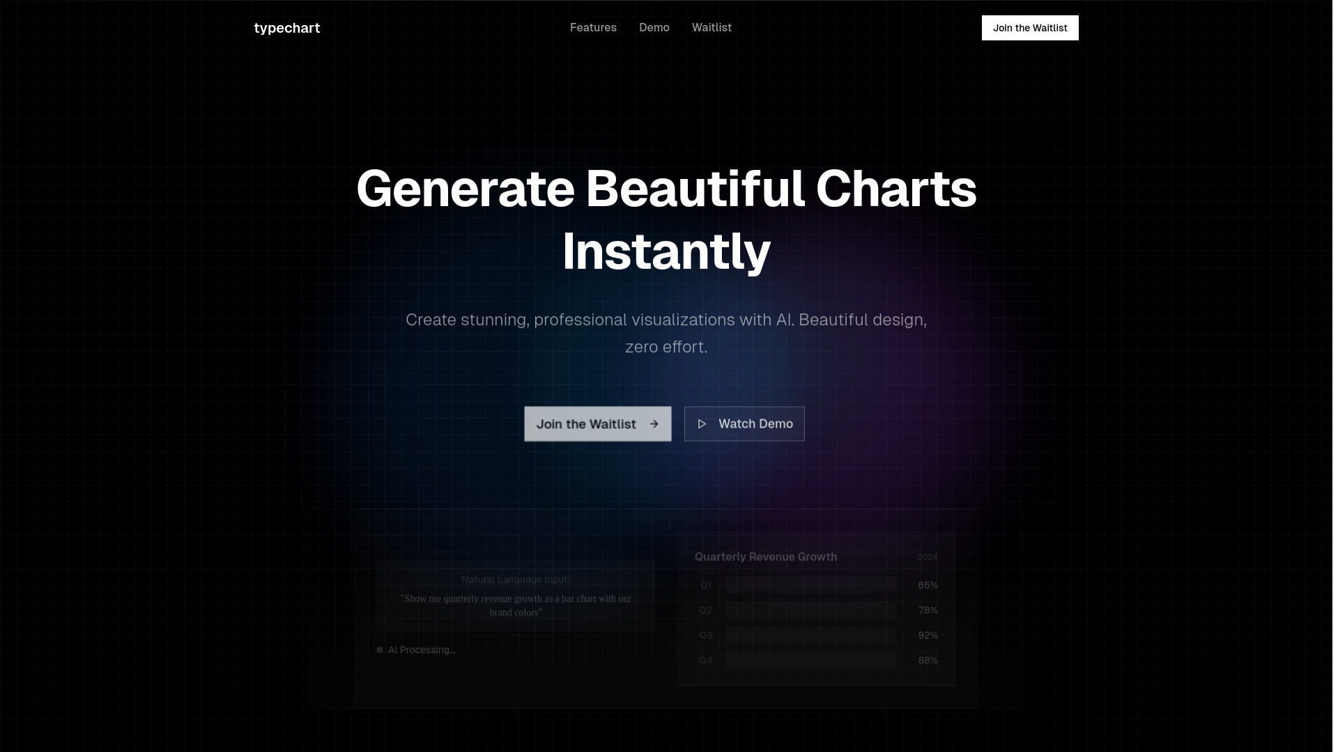 website screenshot of https://typechart.ai/