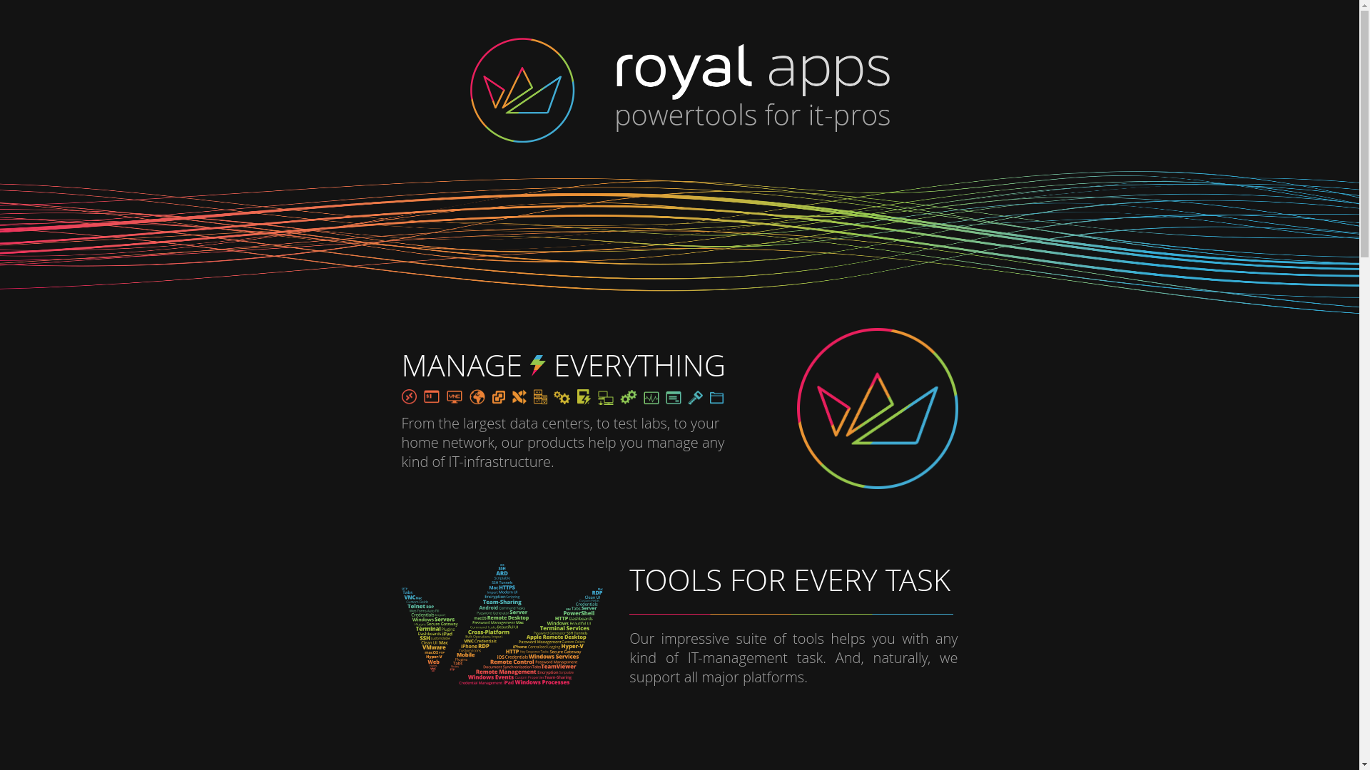 website screenshot of https://royalapps.com/