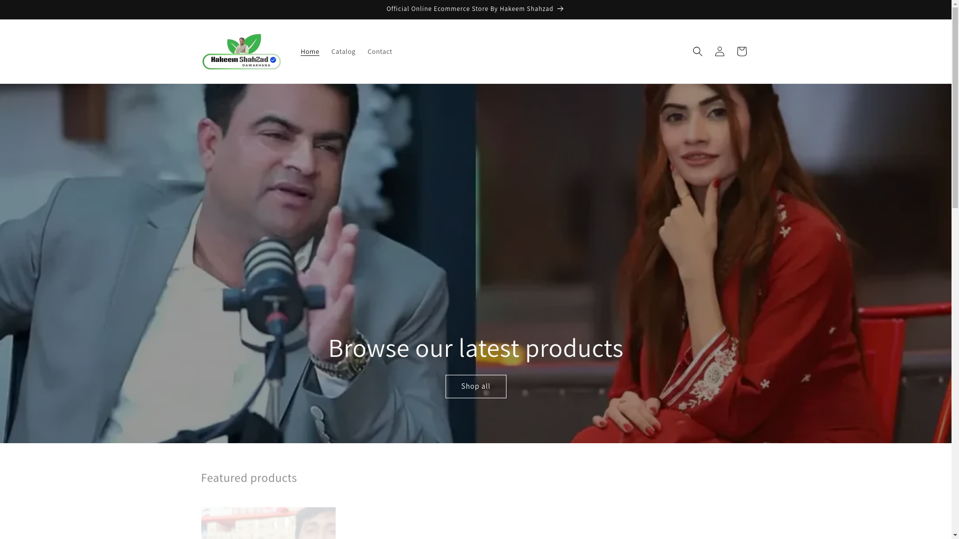 website screenshot of https://hakeemsehzad.store/