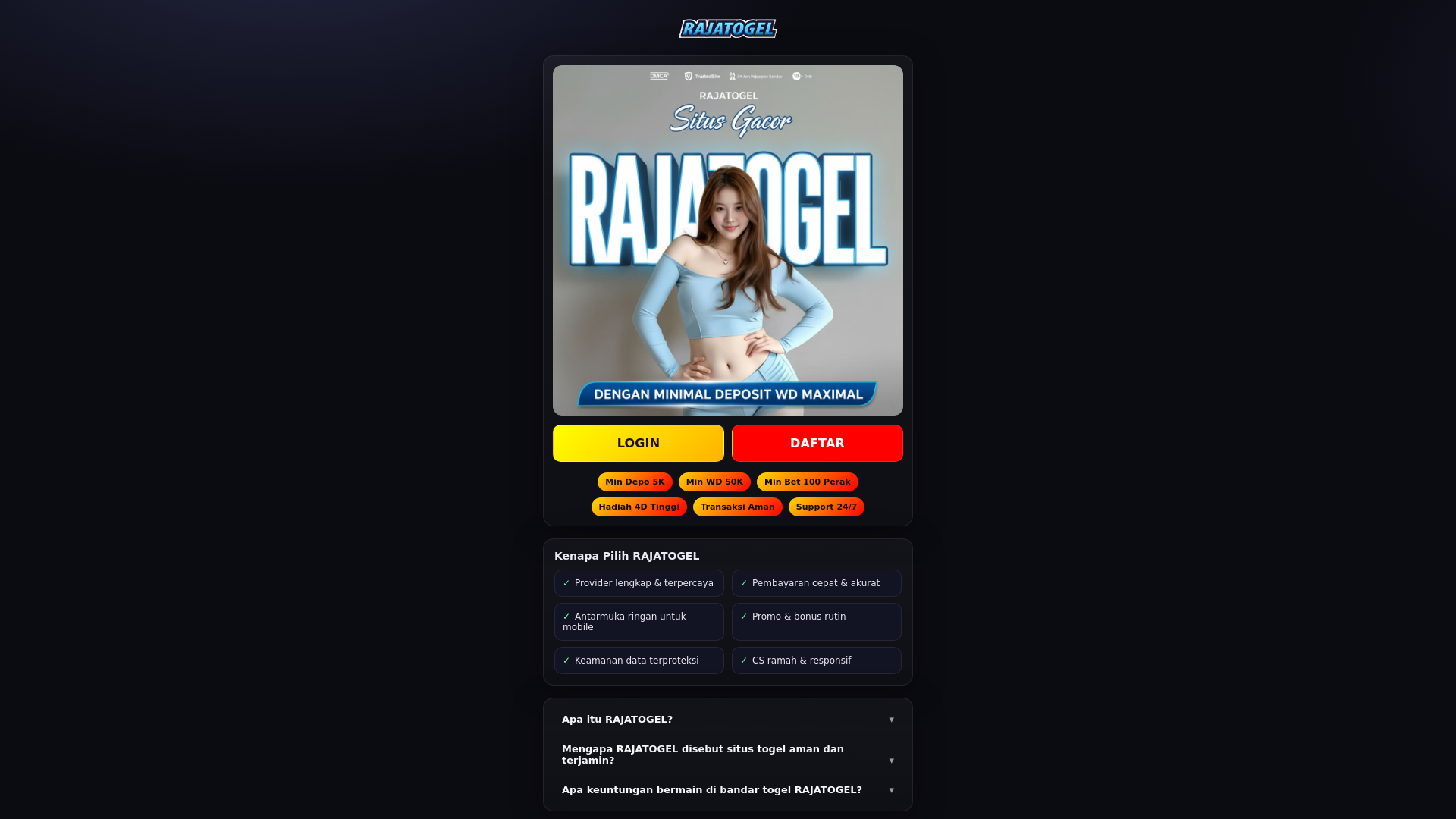 website screenshot of https://kelas-rajatogel.pages.dev/