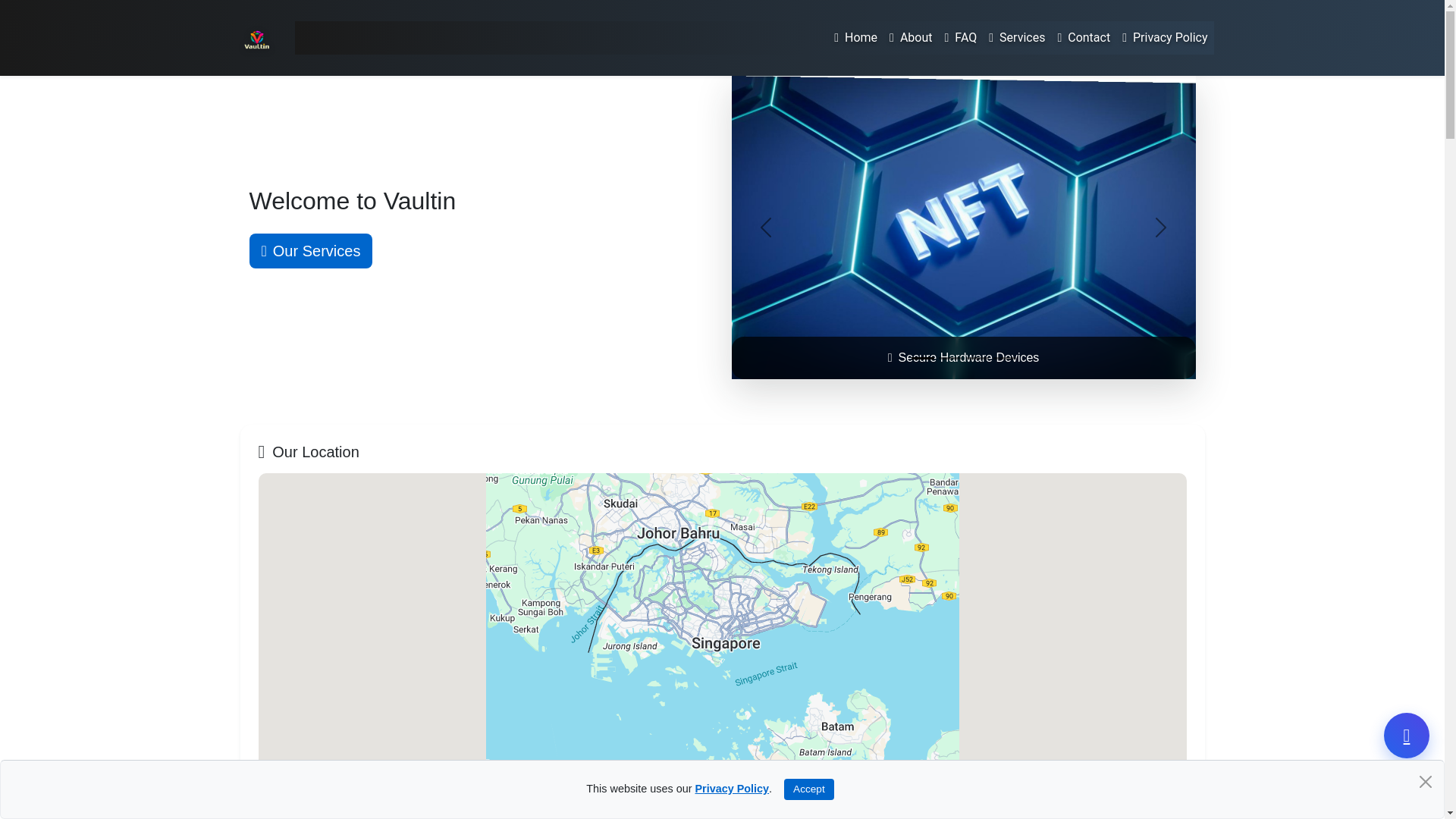 website screenshot of https://vaultinapp.com/