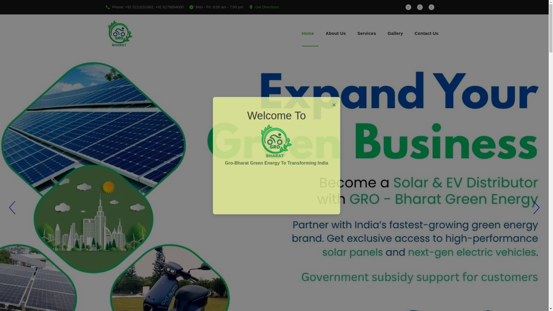 website screenshot of https://grobharatgreenenergy.com/