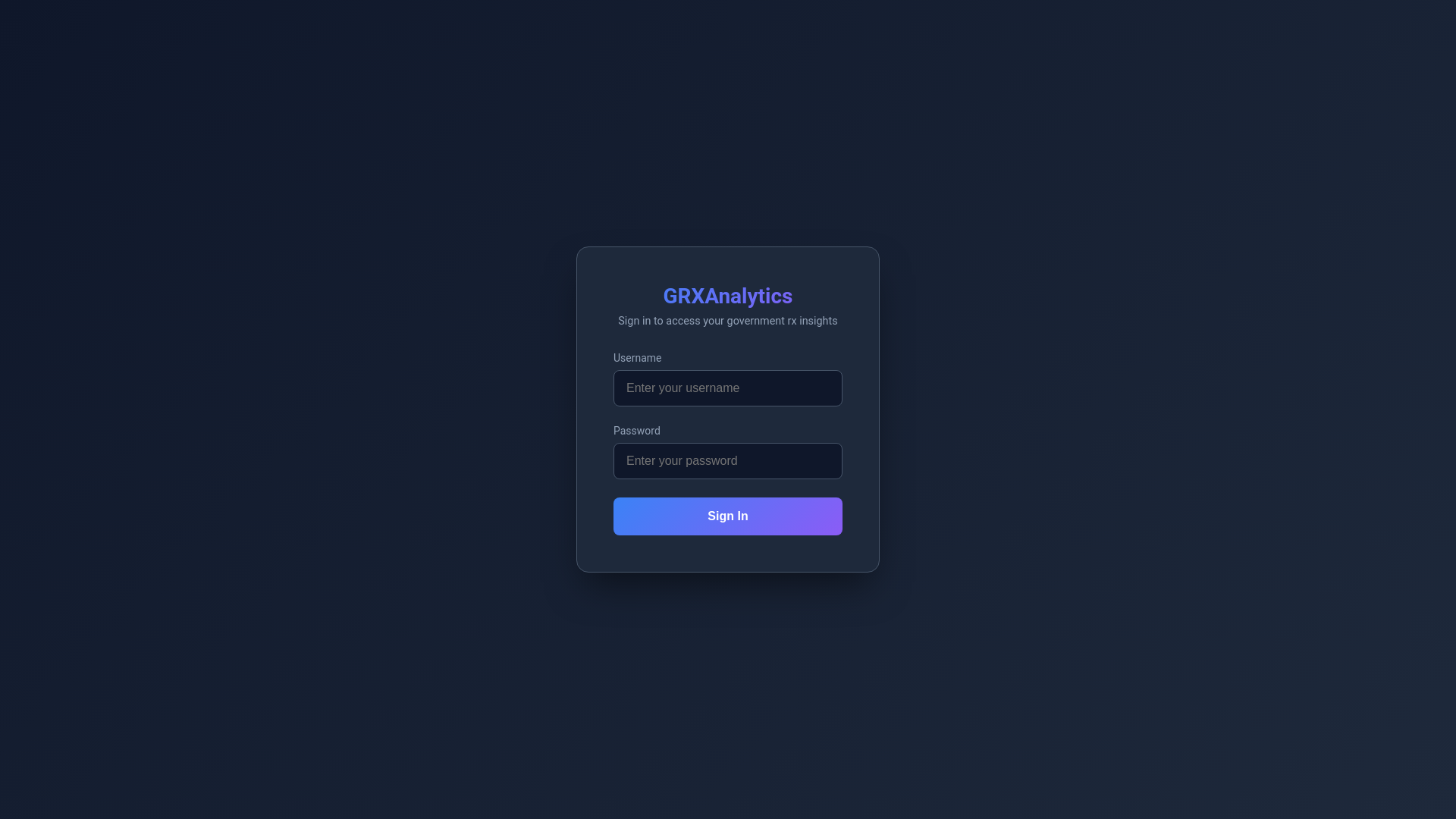 website screenshot of https://grxanalytics.com/