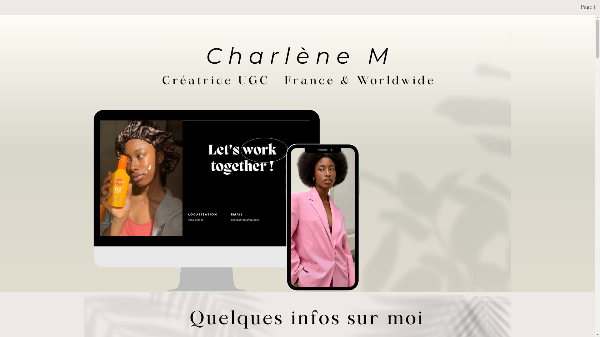website screenshot of https://charlene-services.com/