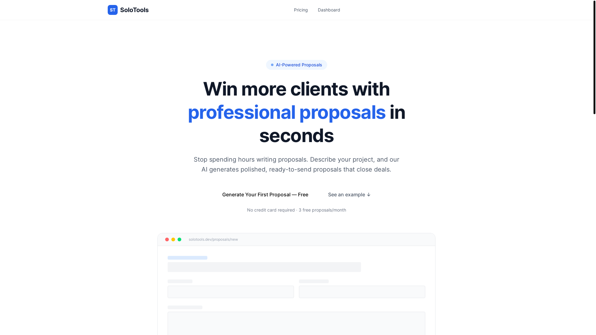 website screenshot of https://solotools.pages.dev/