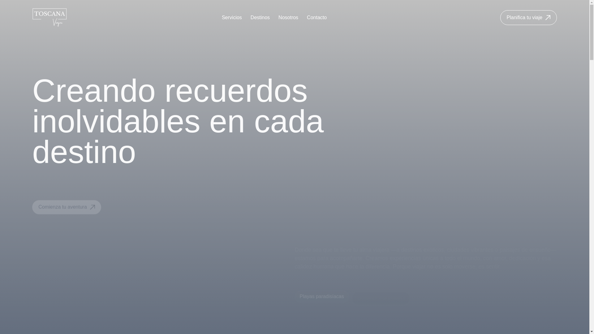 website screenshot of https://toscanaviajes.tur.ar/