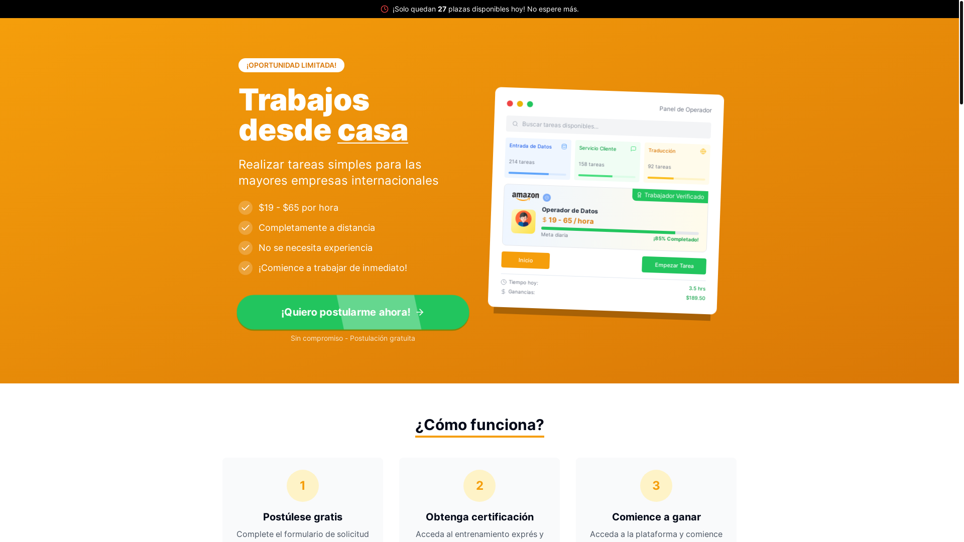 website screenshot of https://trabajosimpulse.co/