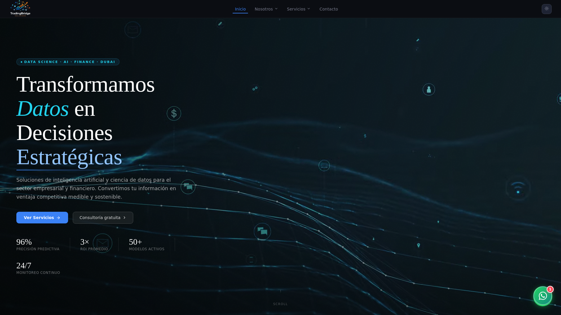 website screenshot of https://tradingbridgesolutions.com