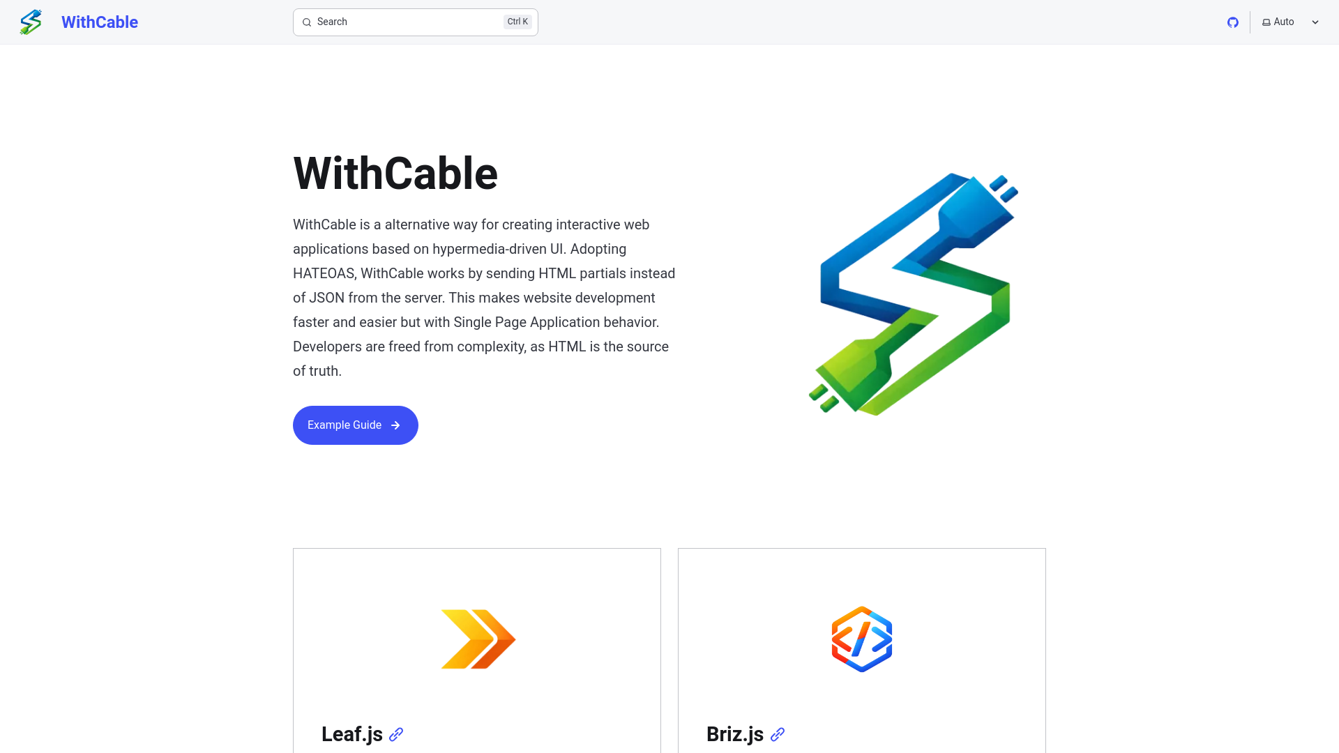 website screenshot of https://withcable.web.id/