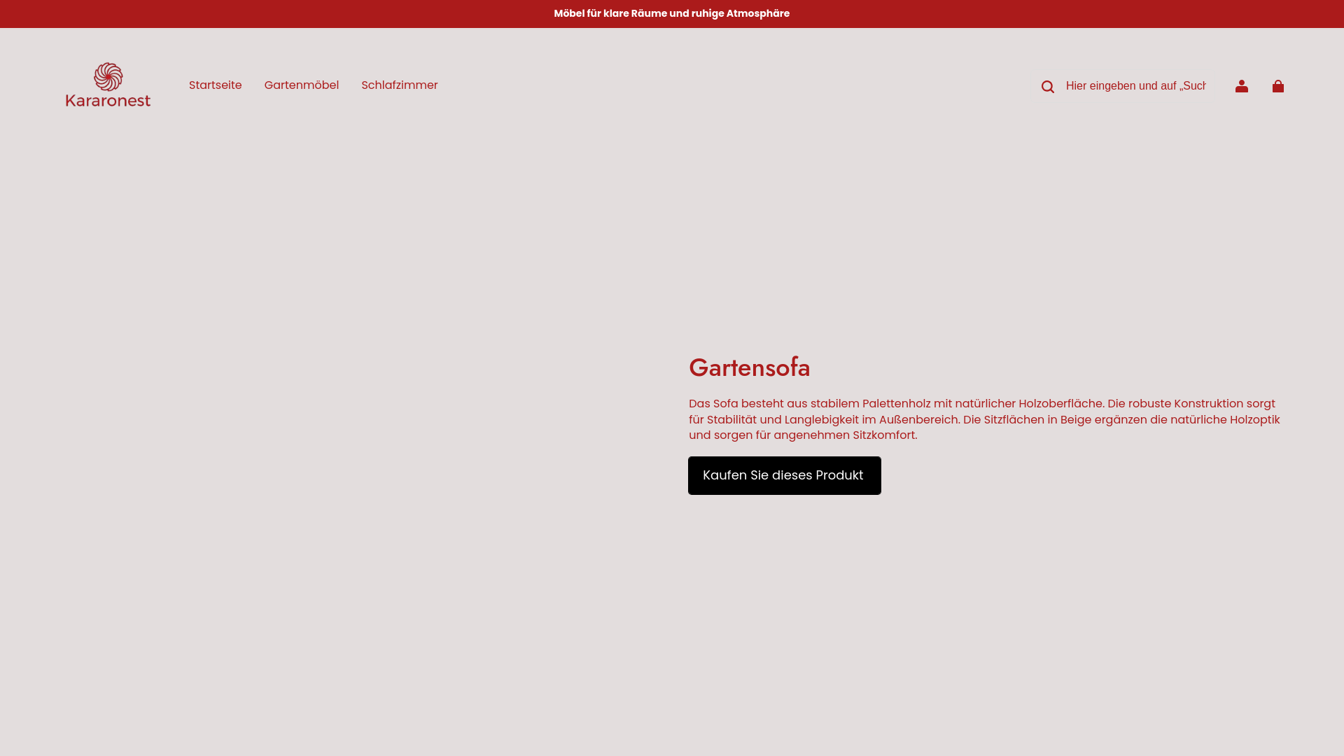 website screenshot of https://kararonest.com