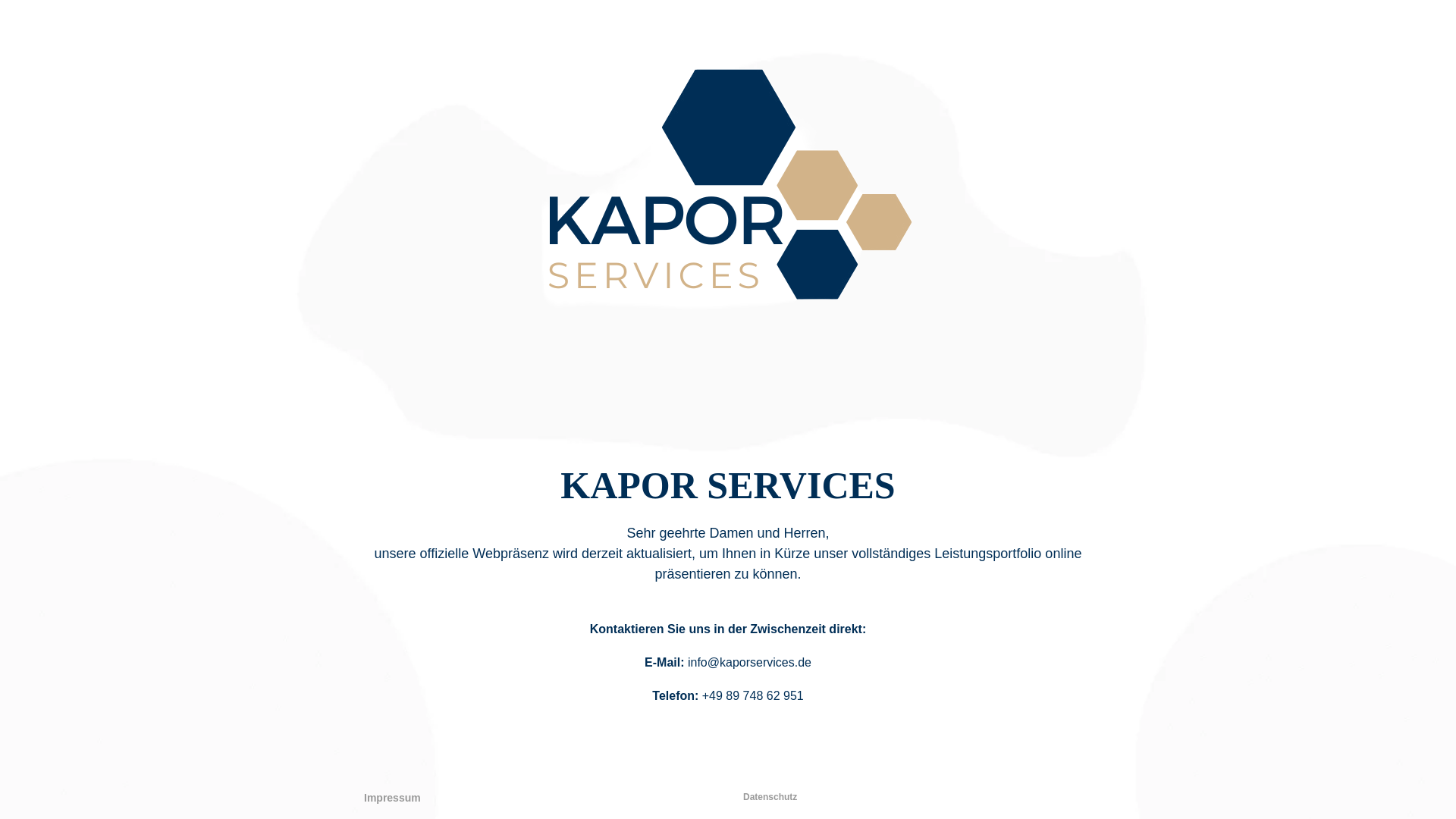 website screenshot of https://kaporservices.de/