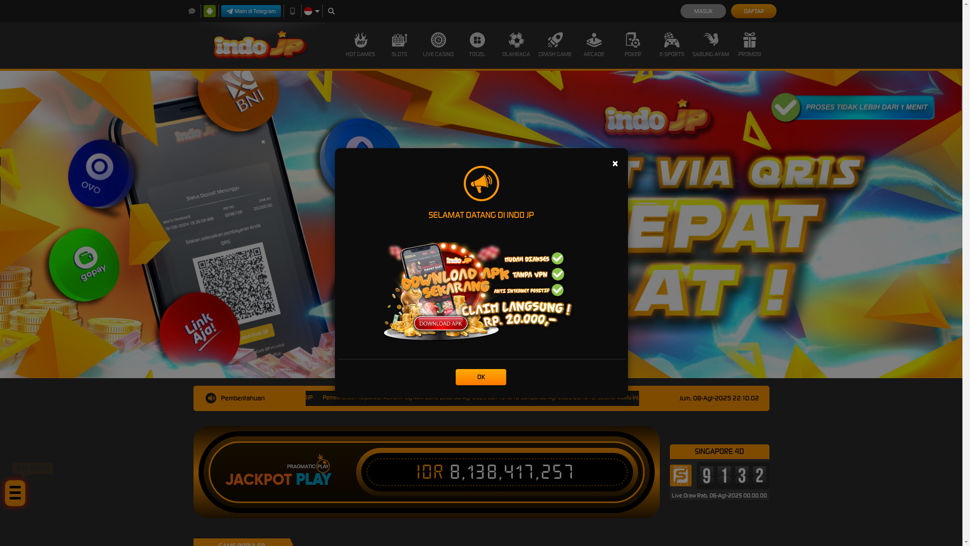 website screenshot of https://indoojack.store/