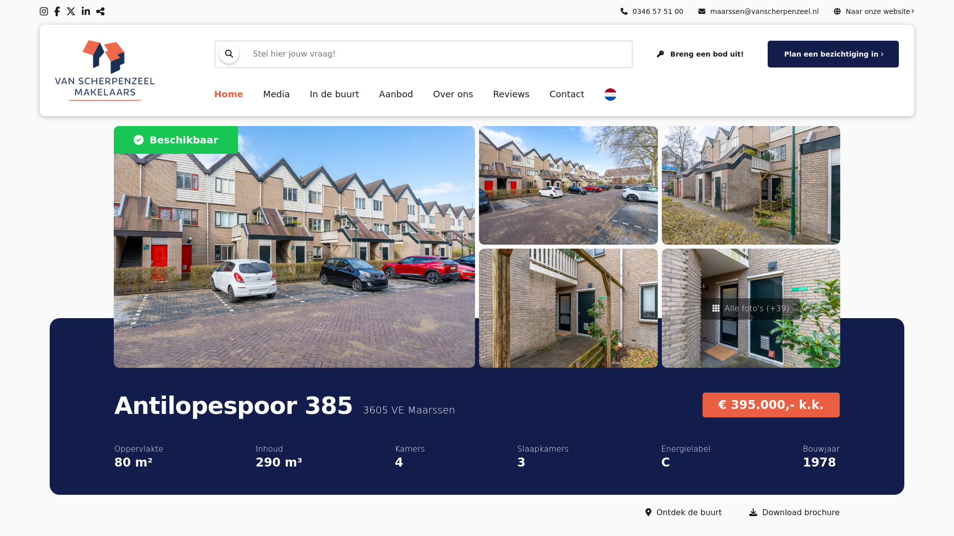 website screenshot of https://antilopespoor385.nl
