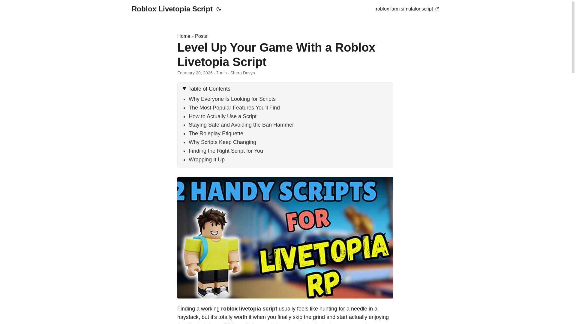 website screenshot of https://roblox-livetopia-script.pages.dev/