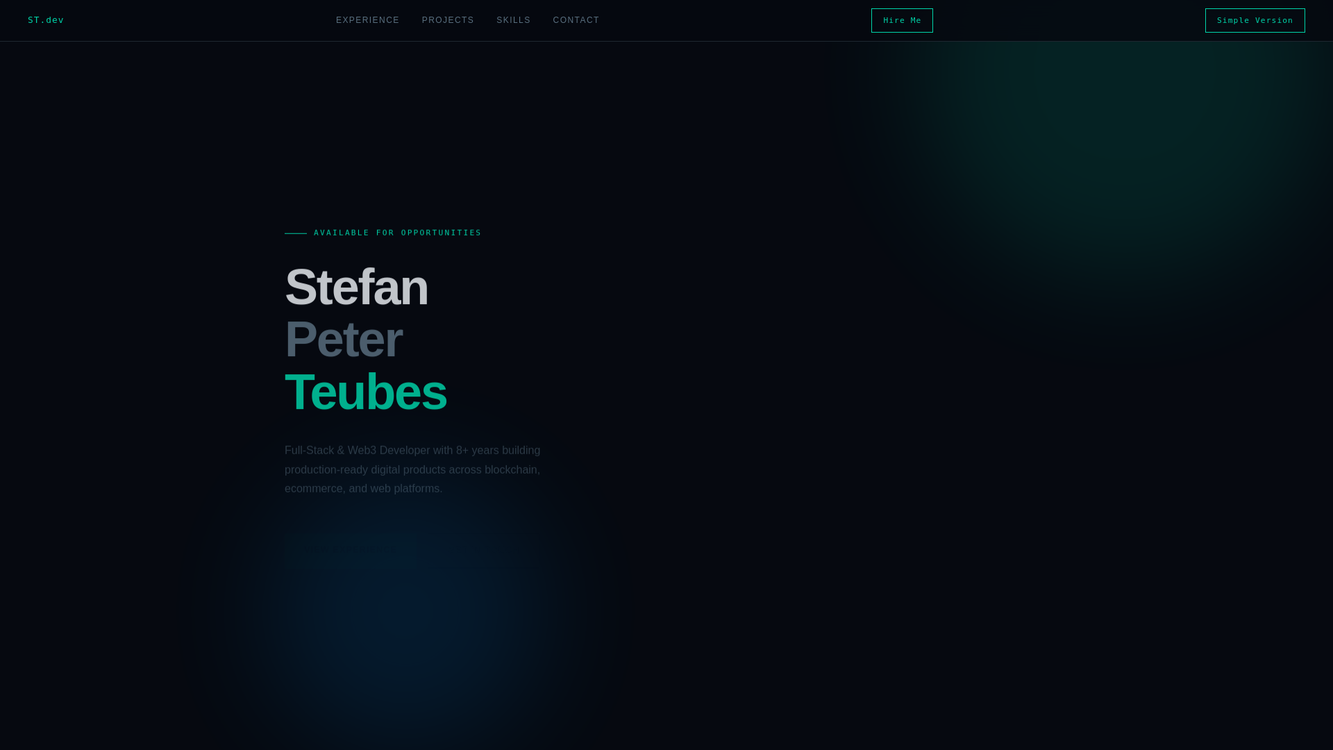website screenshot of https://stefanteubes.online/