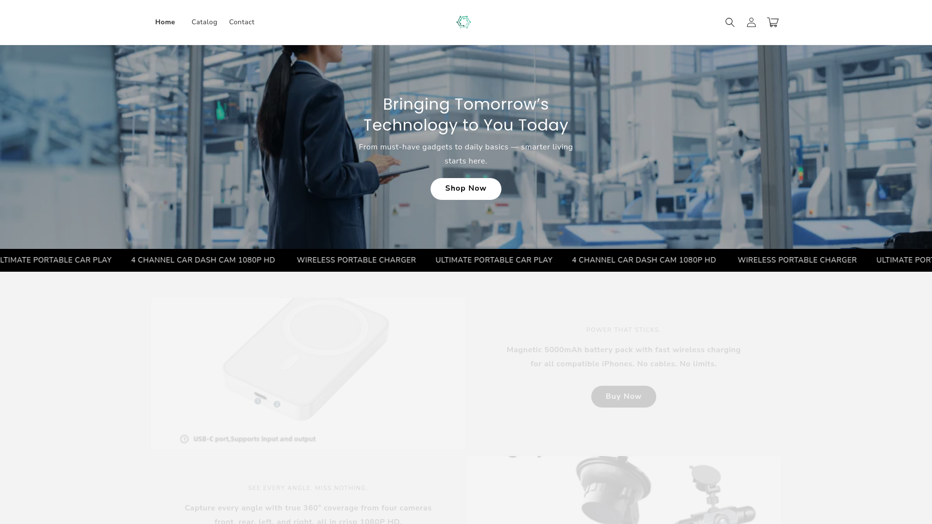 website screenshot of https://zyphratechnology.store/