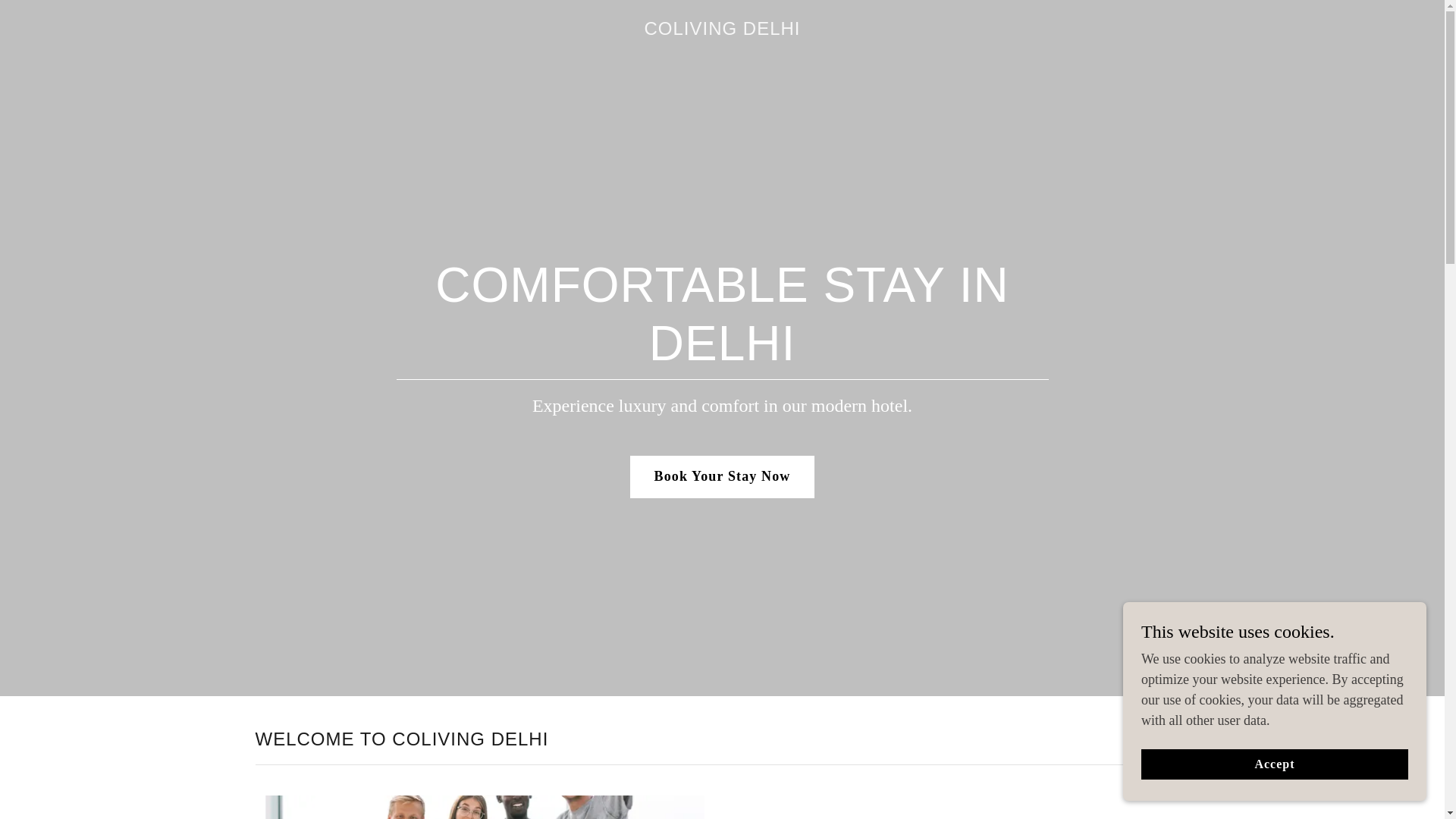 website screenshot of https://colivingdelhi.com/