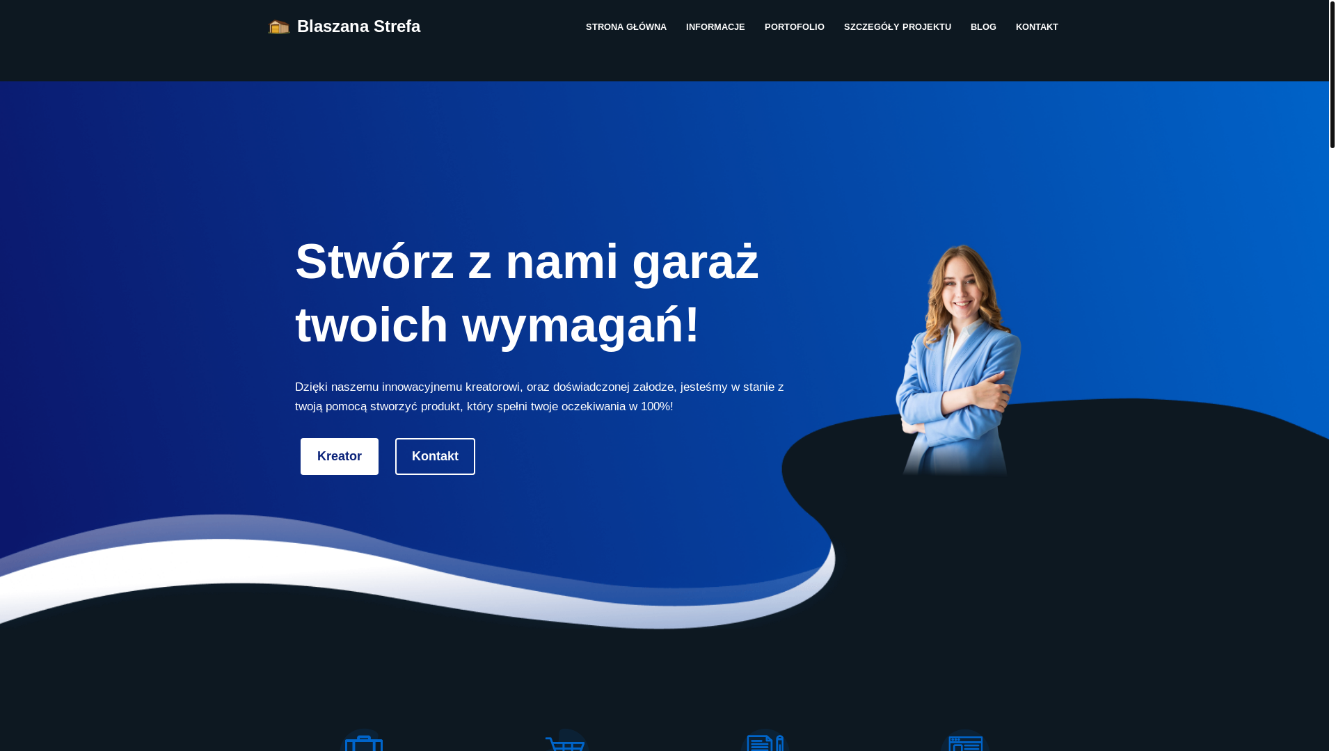 website screenshot of https://blaszanastrefa.pl/