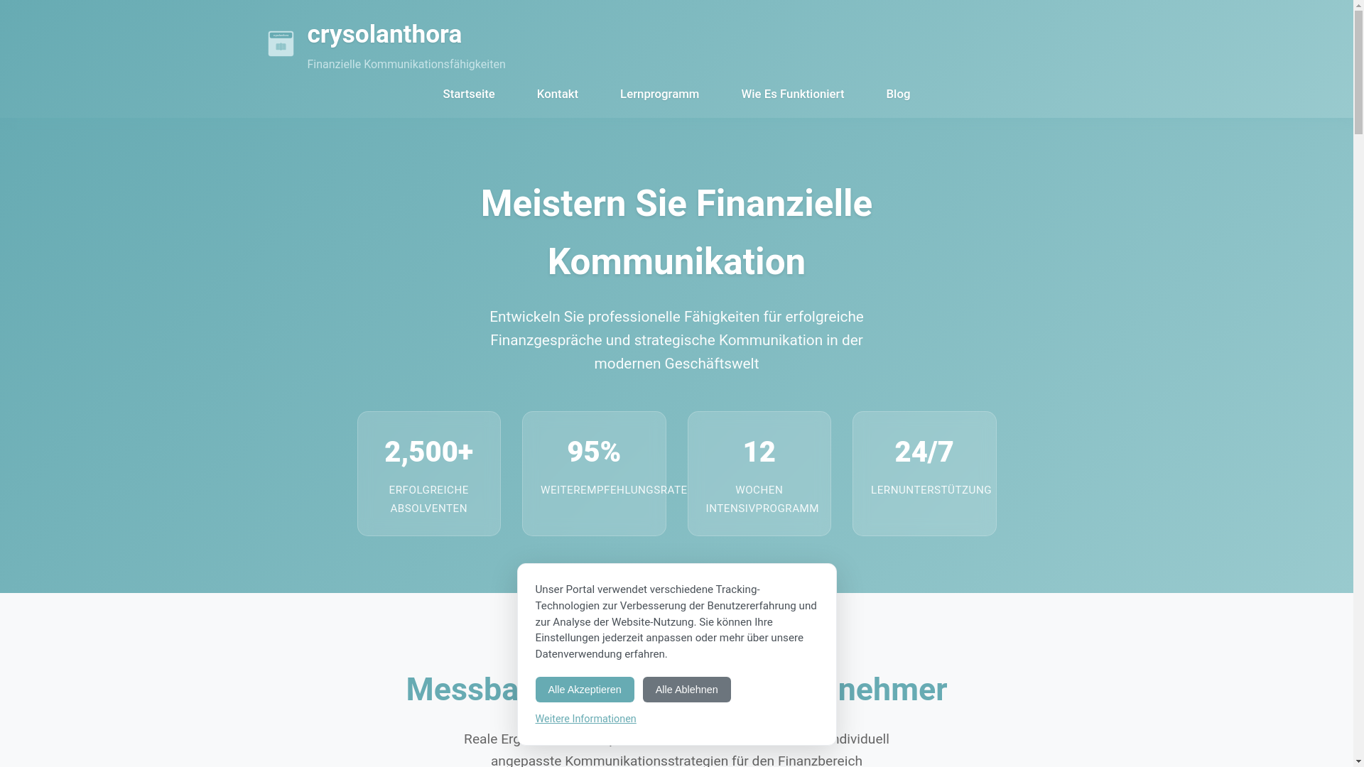 website screenshot of https://crysolanthora.com/