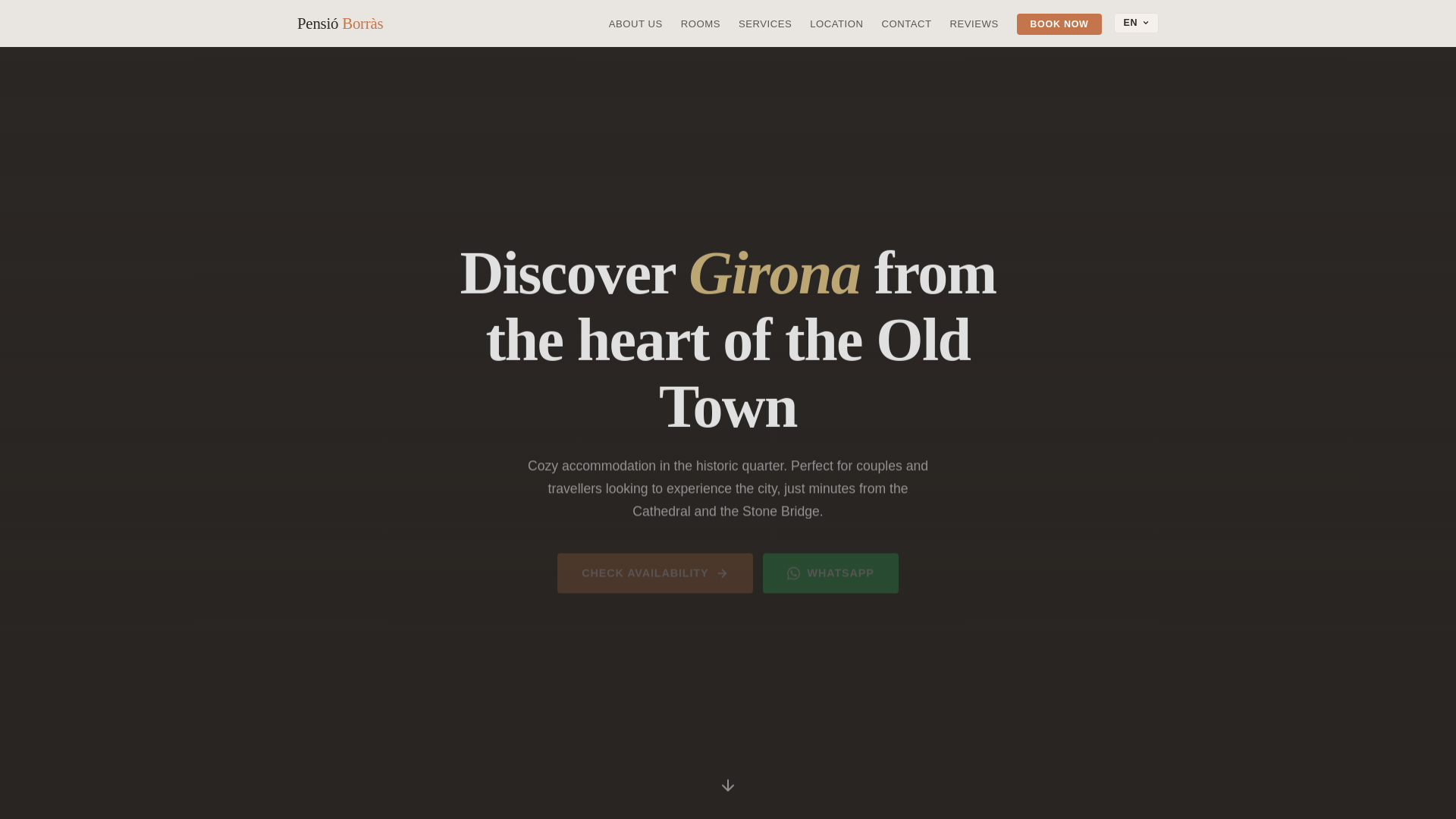 website screenshot of https://pensionborras.com/