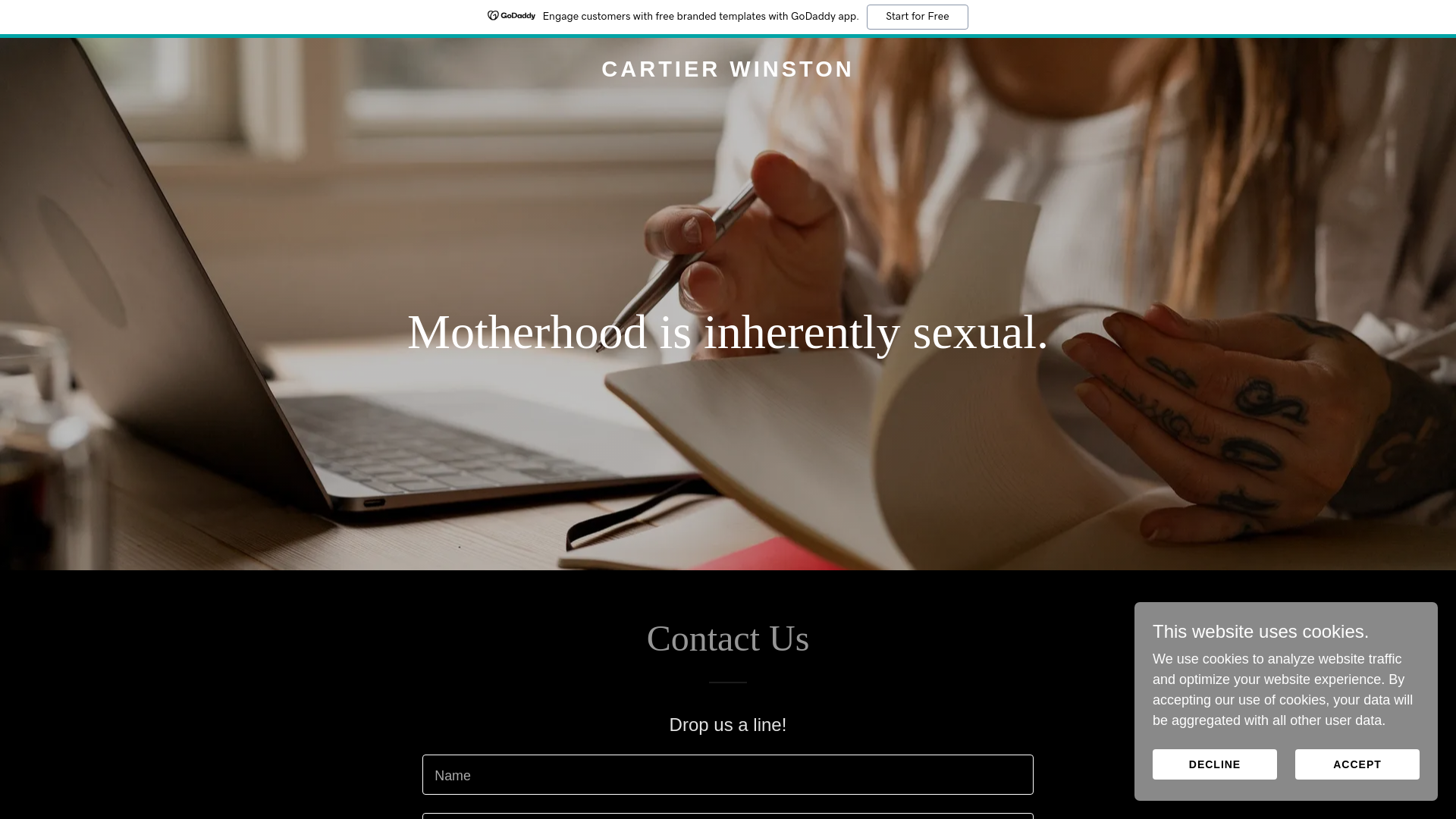 website screenshot of https://cartierwinston.com/