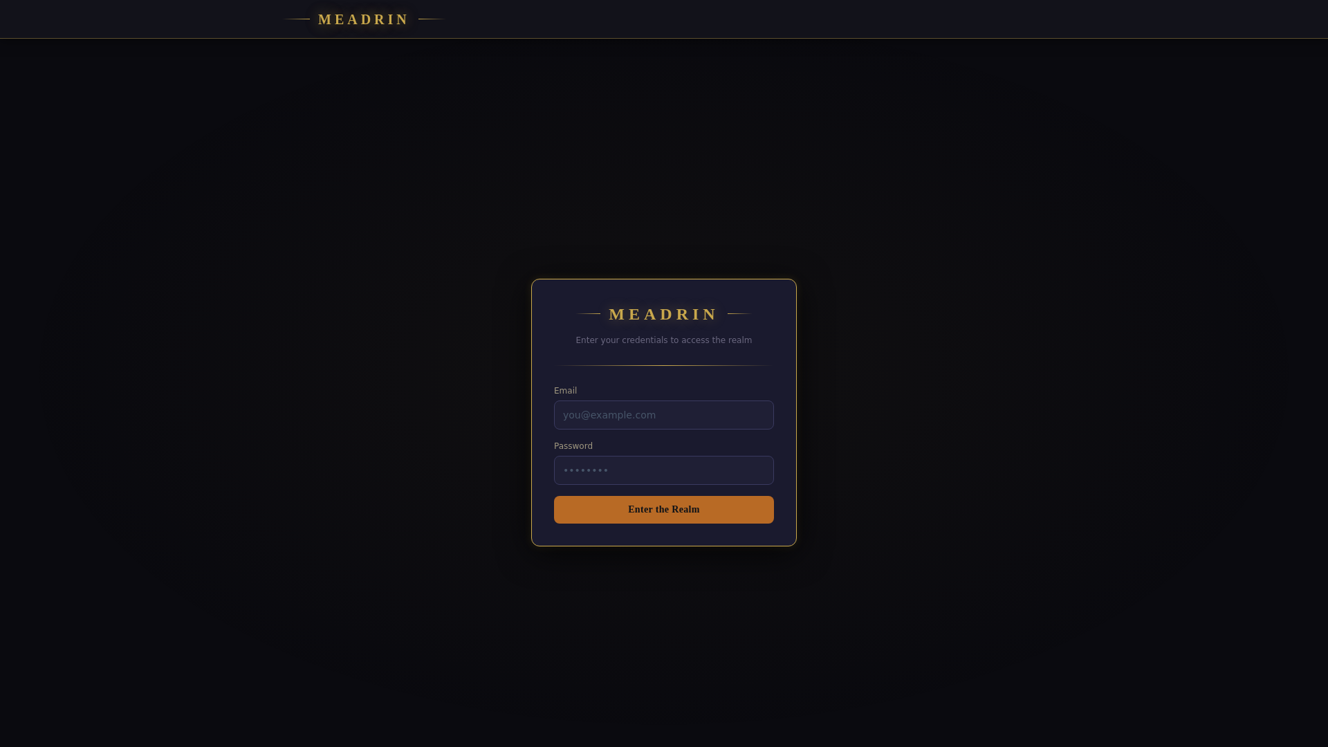 website screenshot of https://meadrin.org/