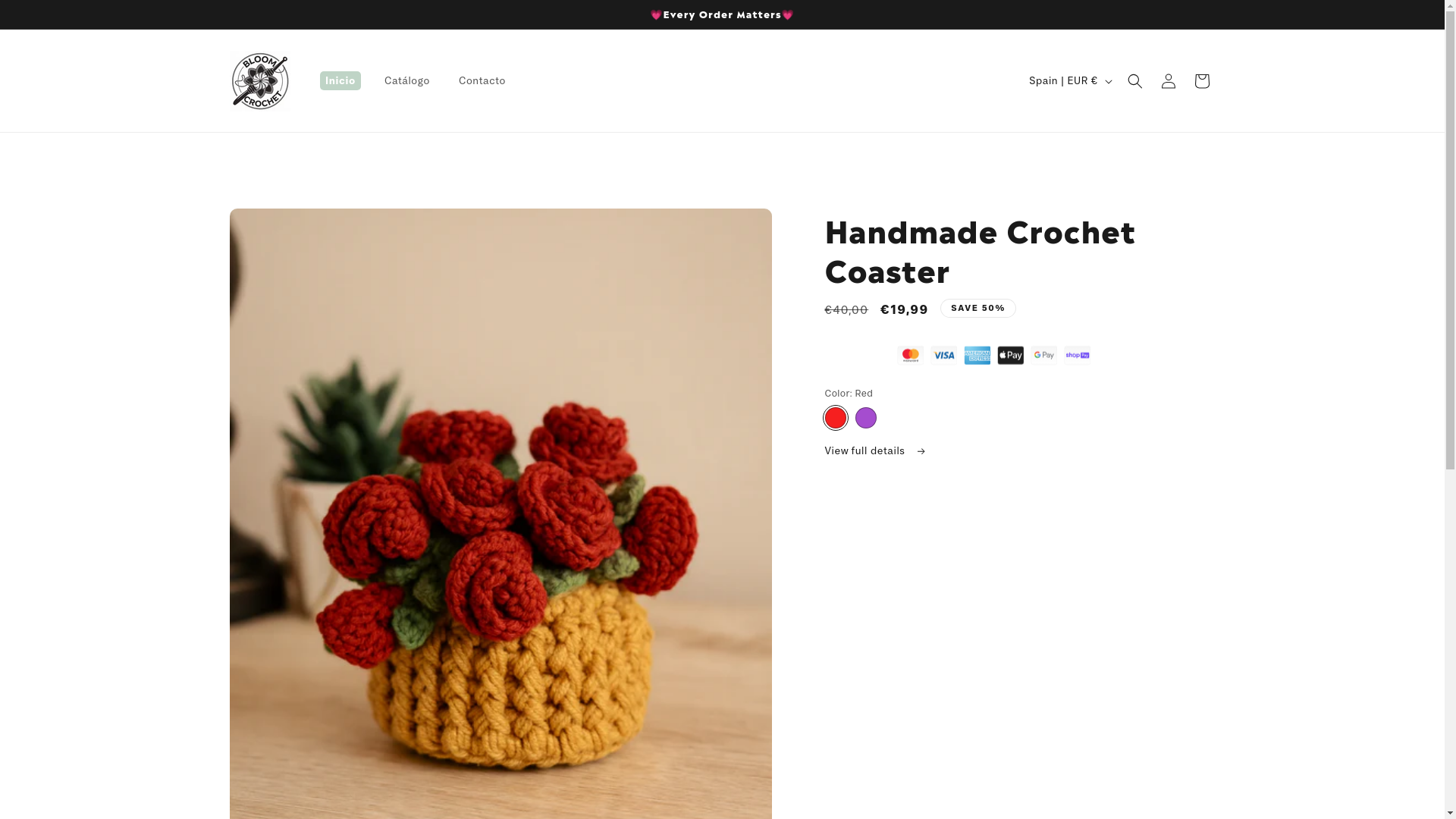 website screenshot of https://bloomcrochetco.store/