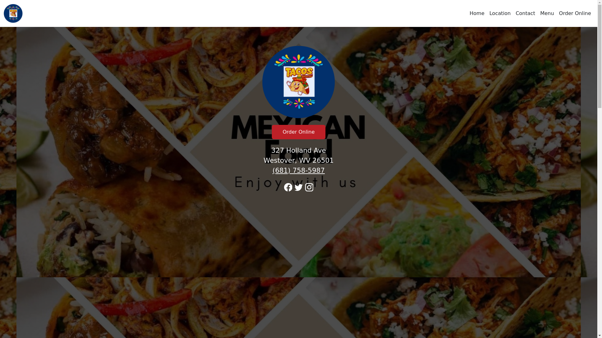 website screenshot of https://mexitacosjirehwv.com/