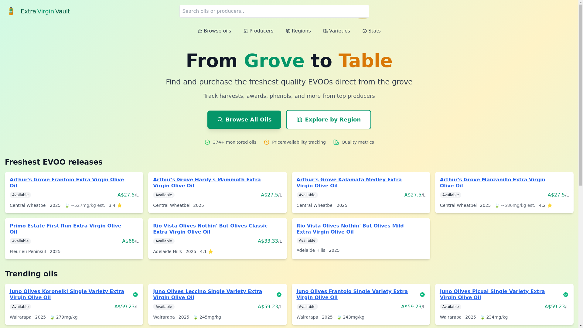 website screenshot of https://extra-virgin-vault.pages.dev/